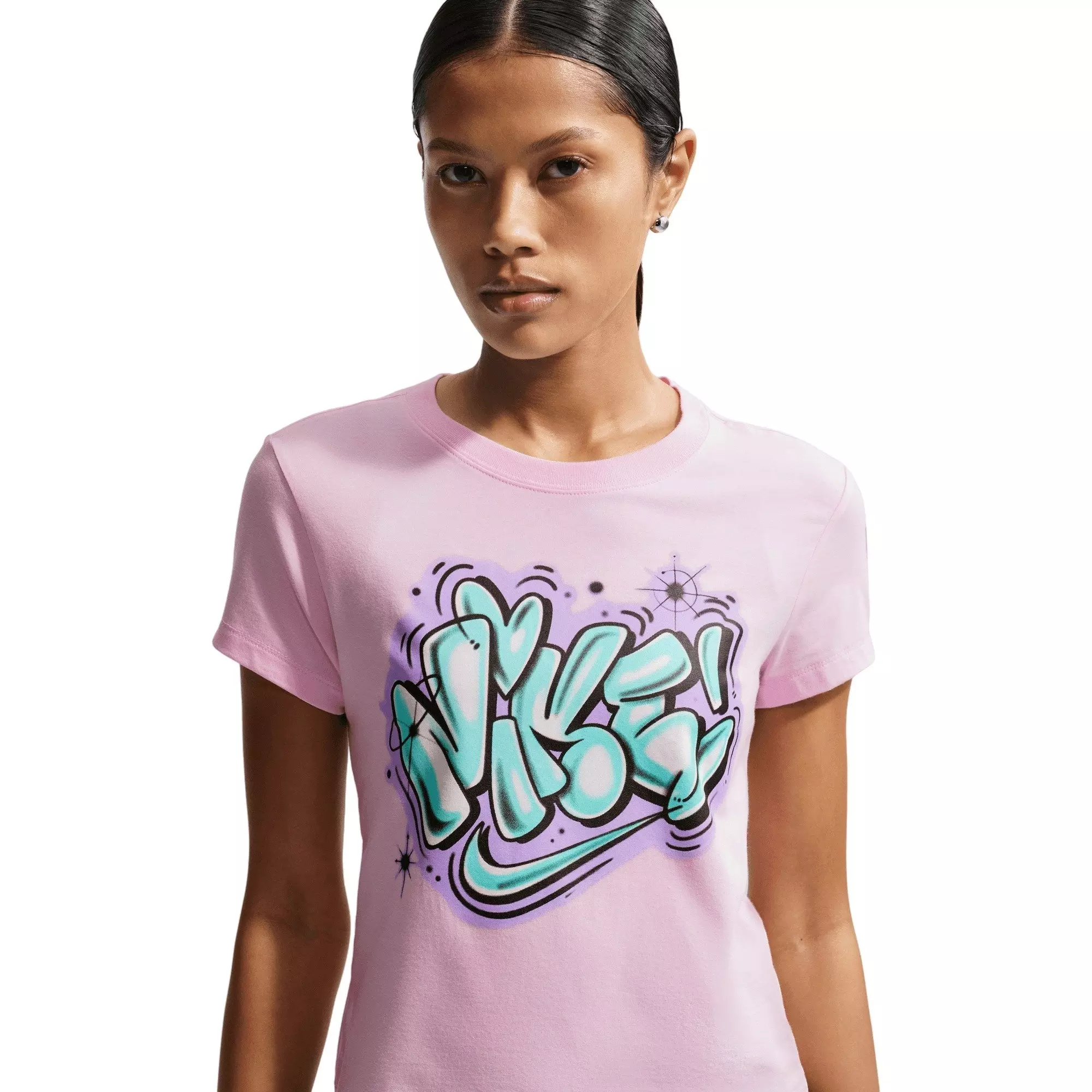 Nike Women's Sportswear Chill Knit Slim Cropped Tee - PINK