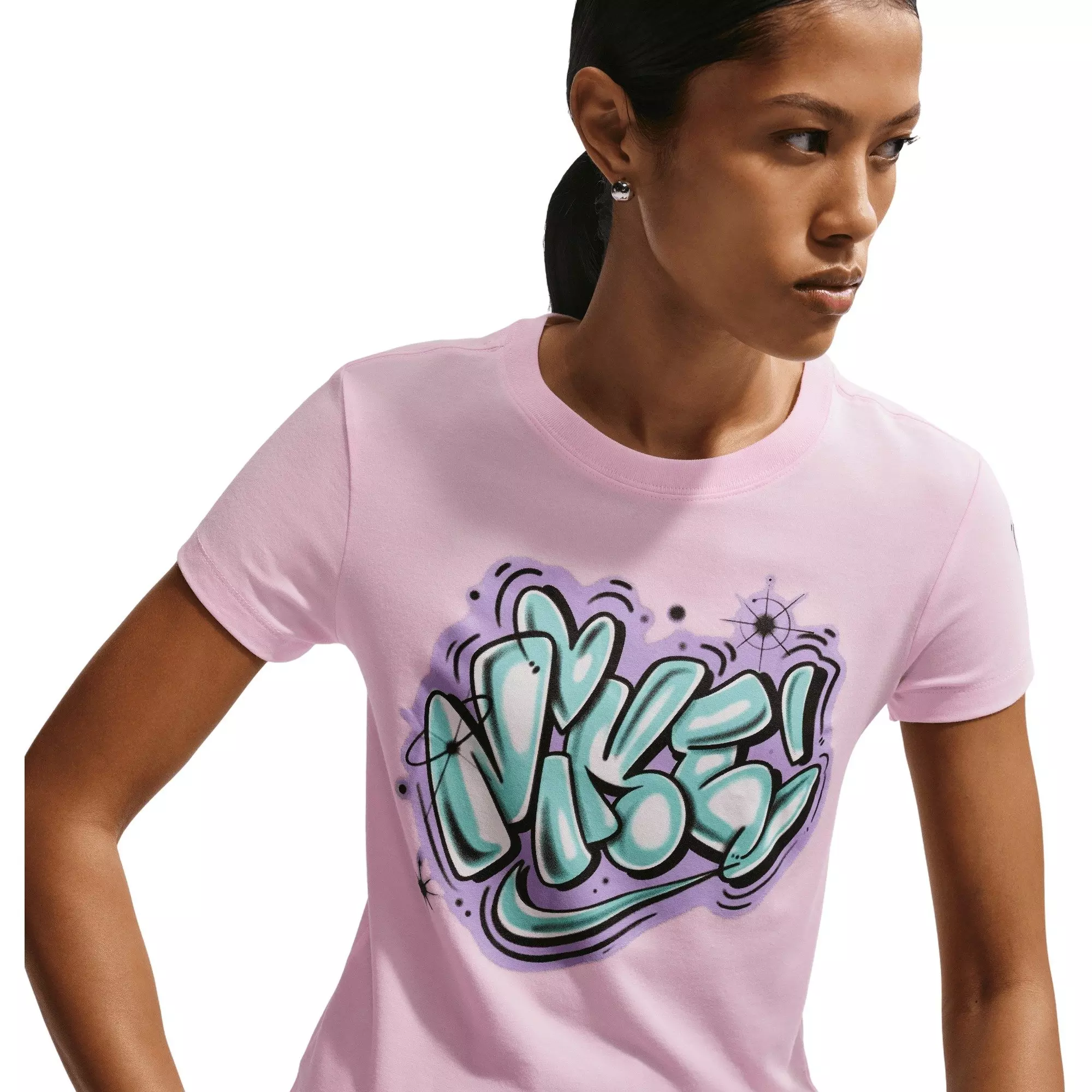 Nike Women's Sportswear Chill Knit Slim Cropped Tee - PINK