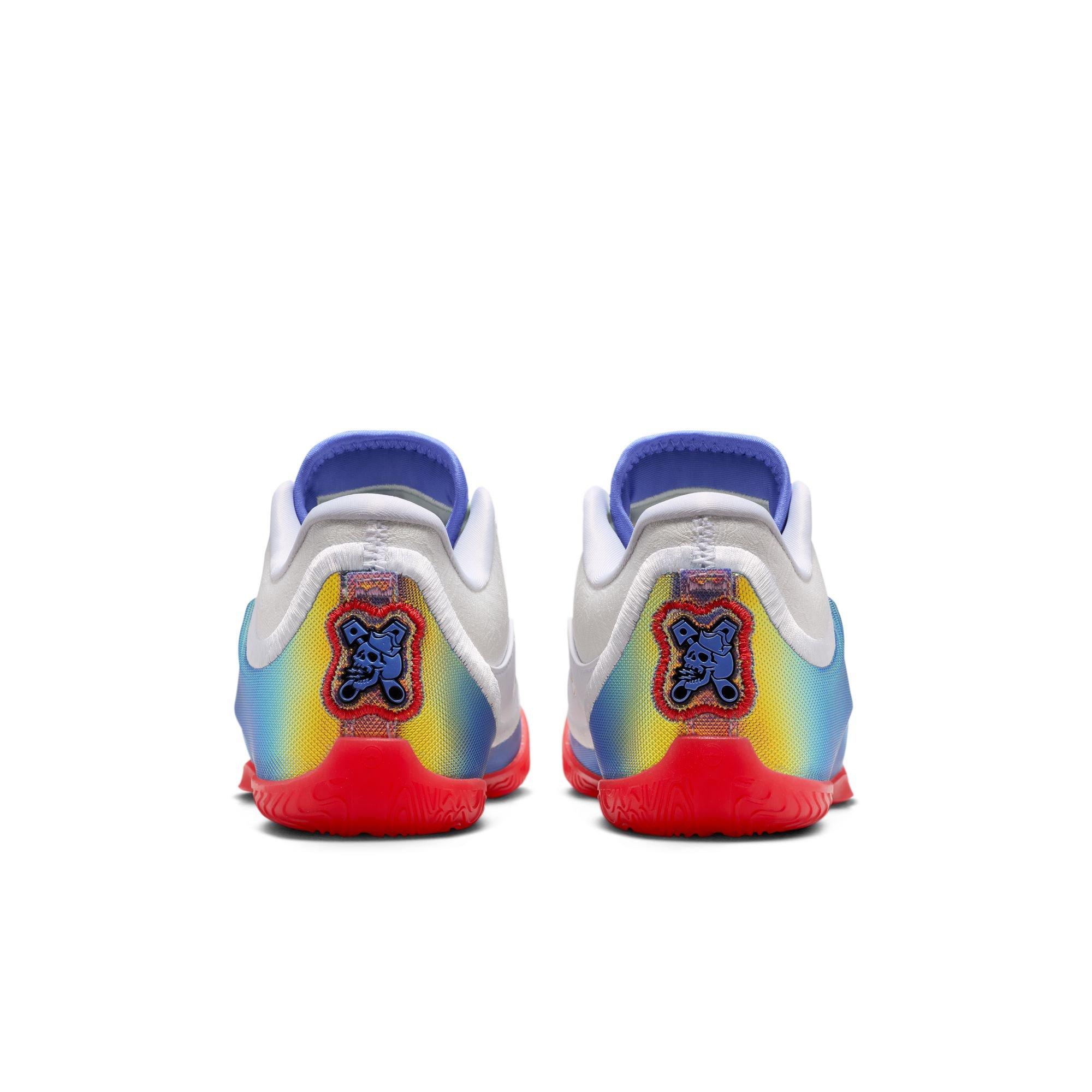 Nike LeBron XXIII "Motor King" Grade School Kids' Basketball Shoe - WHITE/CRIMSON/VOLT TINT Thumbnail View 10