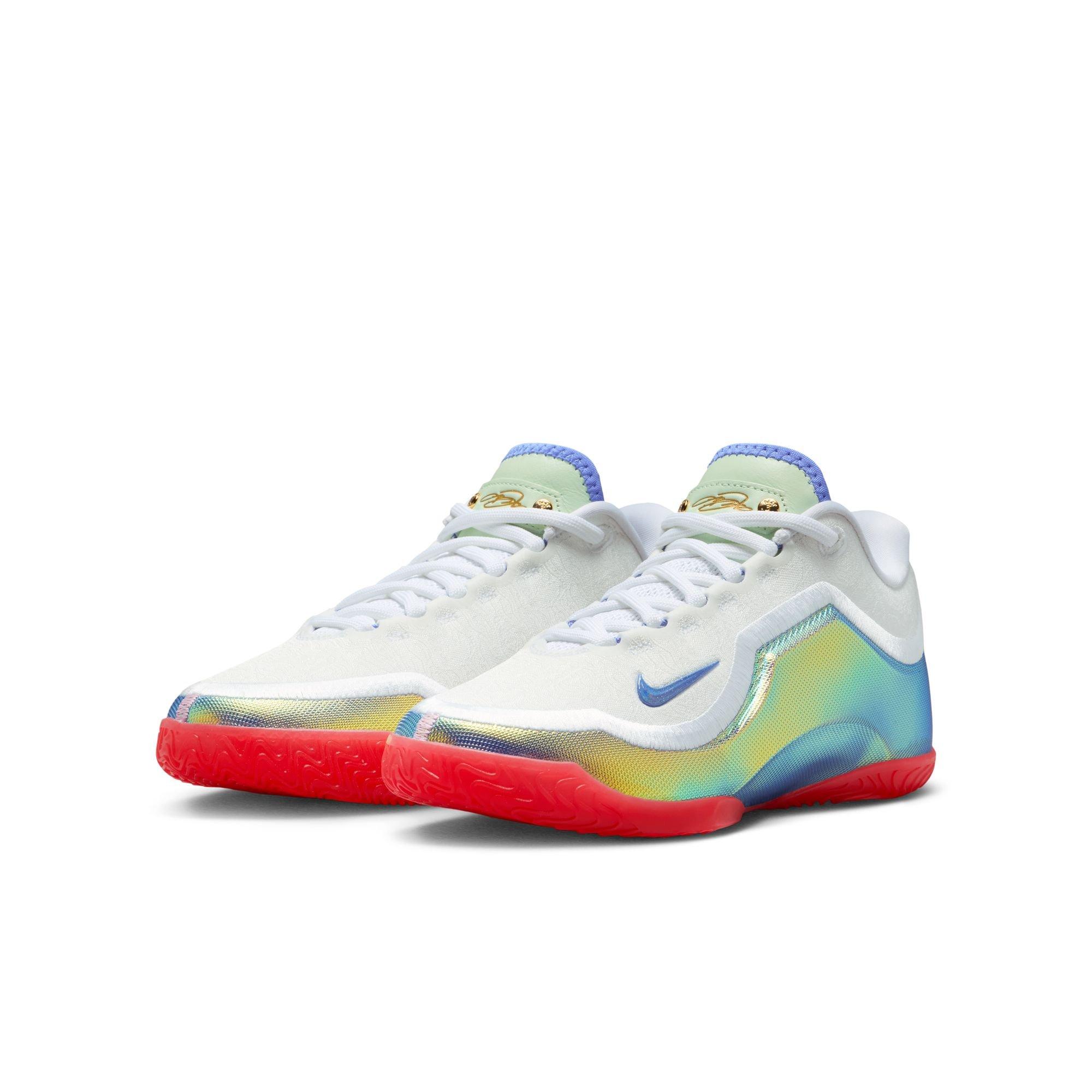 Nike LeBron XXIII "Motor King" Grade School Kids' Basketball Shoe - WHITE/CRIMSON/VOLT TINT Thumbnail View 4