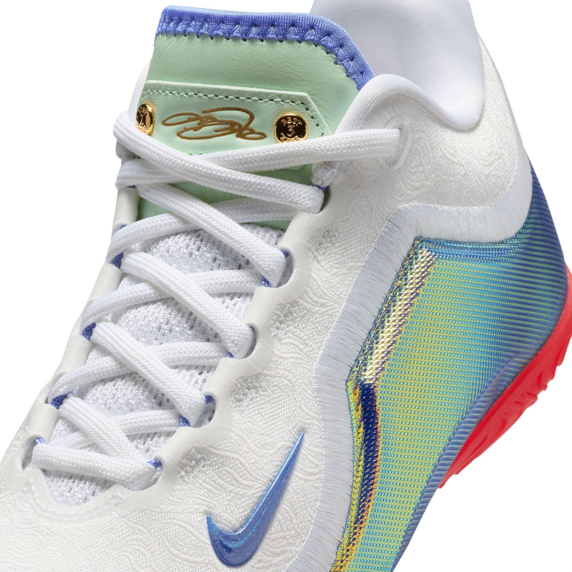 Nike LeBron XXIII "Motor King" Grade School Kids' Basketball Shoe - WHITE/CRIMSON/VOLT TINT Thumbnail View 5