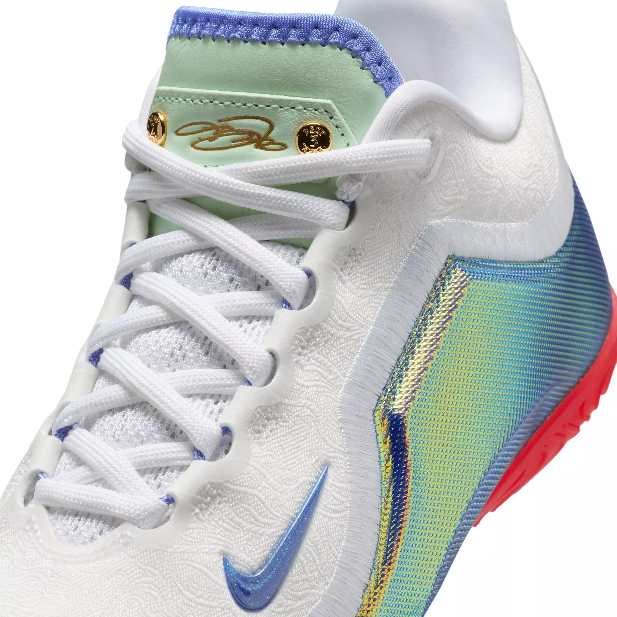 Nike LeBron XXIII "Motor King" Grade School Kids' Basketball Shoe - WHITE/CRIMSON/VOLT TINT