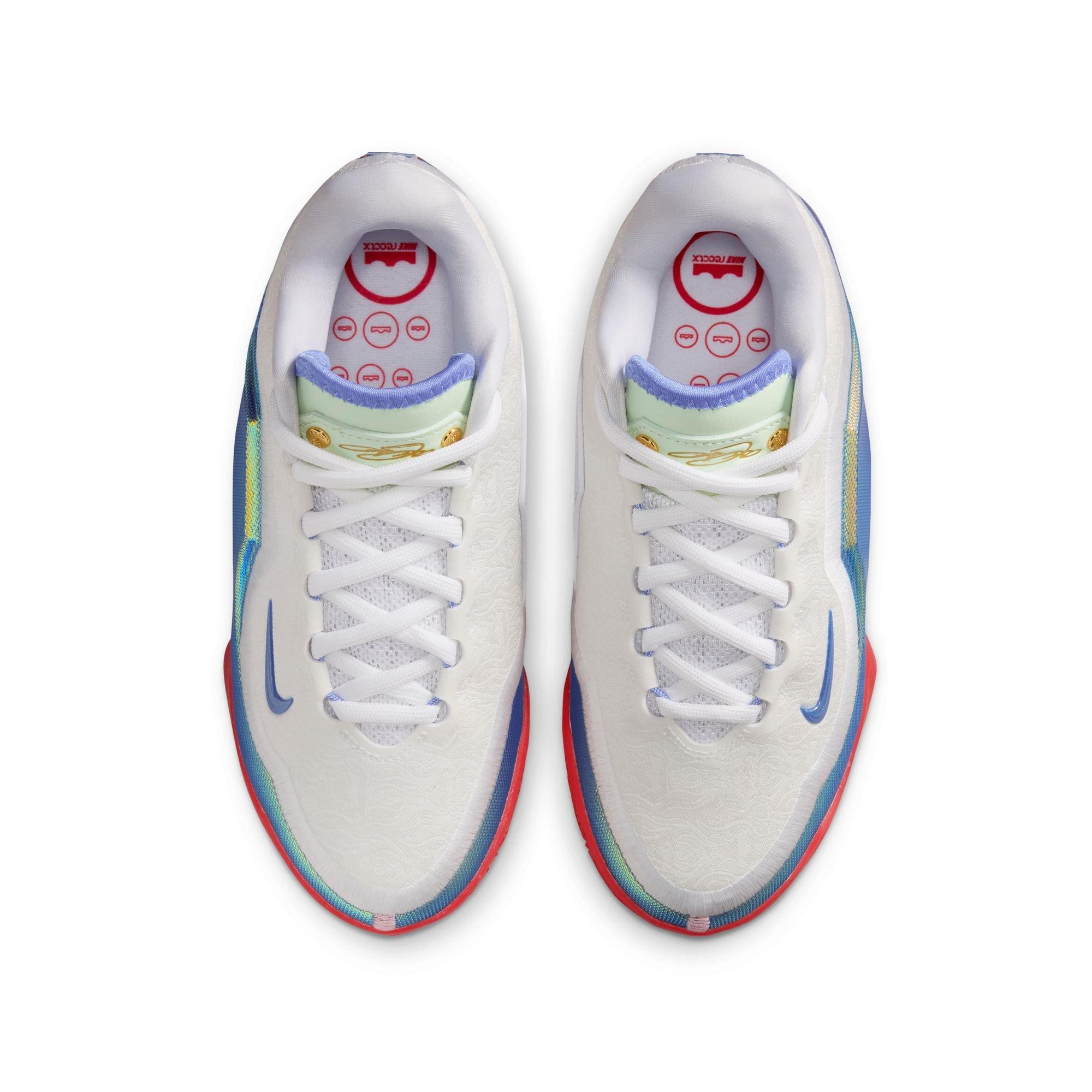 Nike LeBron XXIII "Motor King" Grade School Kids' Basketball Shoe - WHITE/CRIMSON/VOLT TINT Thumbnail View 11