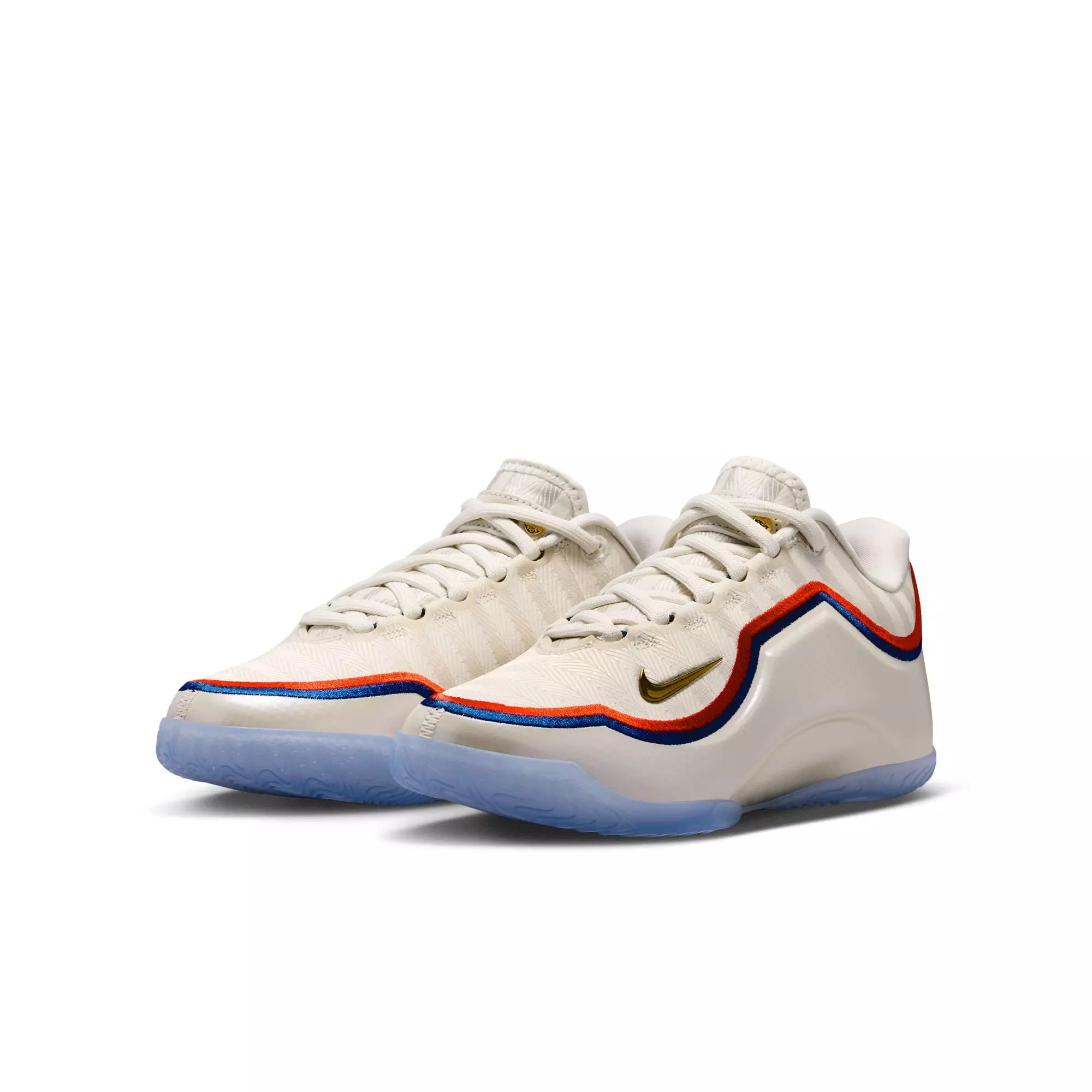 Nike LeBron XXIII "Old Glory" Grade School Kids' Basketball Shoe - PALE IVORY/METALLIC GOLD/UNIVERSITY RED