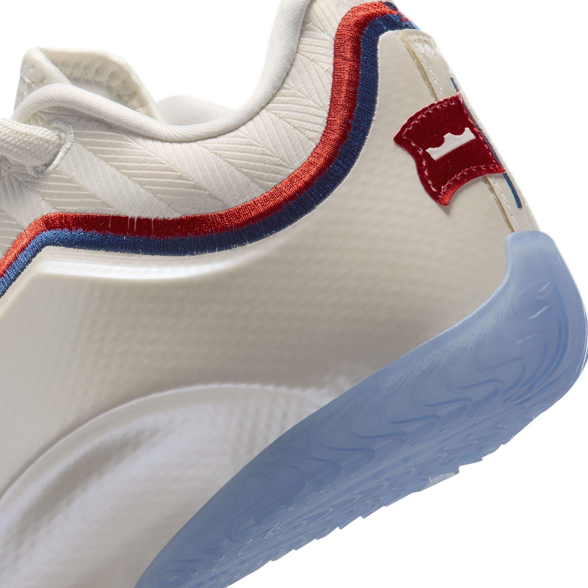 Nike LeBron XXIII "Old Glory" Grade School Kids' Basketball Shoe - PALE IVORY/METALLIC GOLD/UNIVERSITY RED Thumbnail View 6