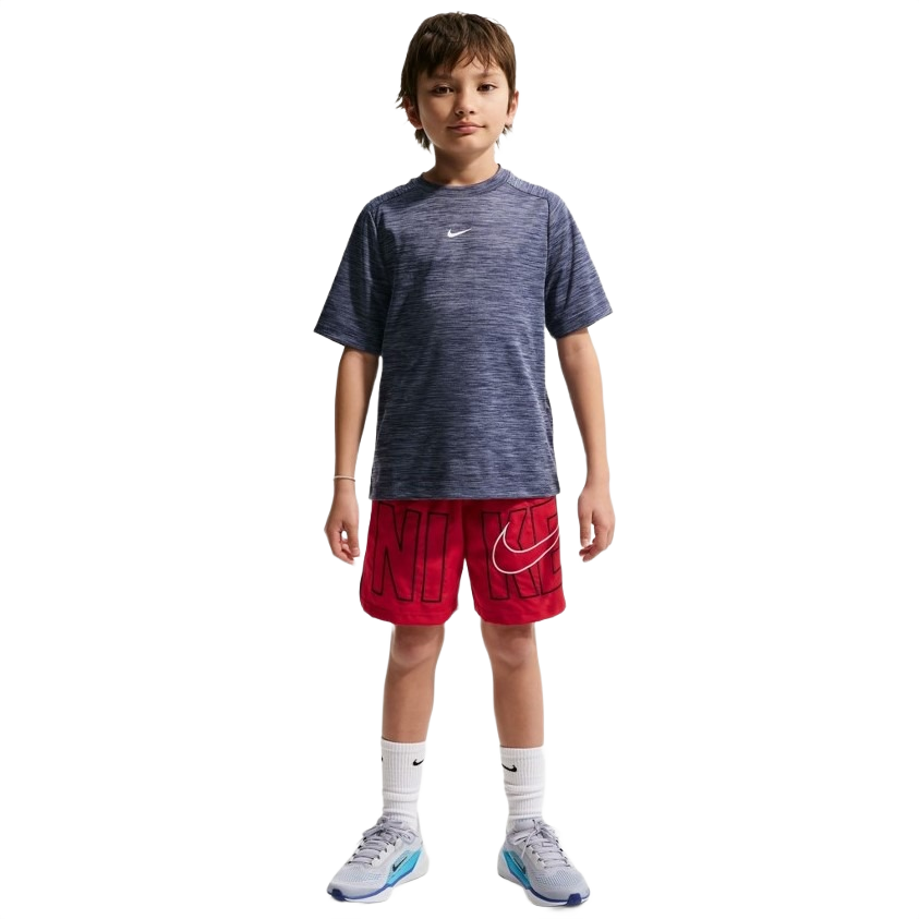 Nike Big Boys' Multi Dri-FIT Training Red Shorts