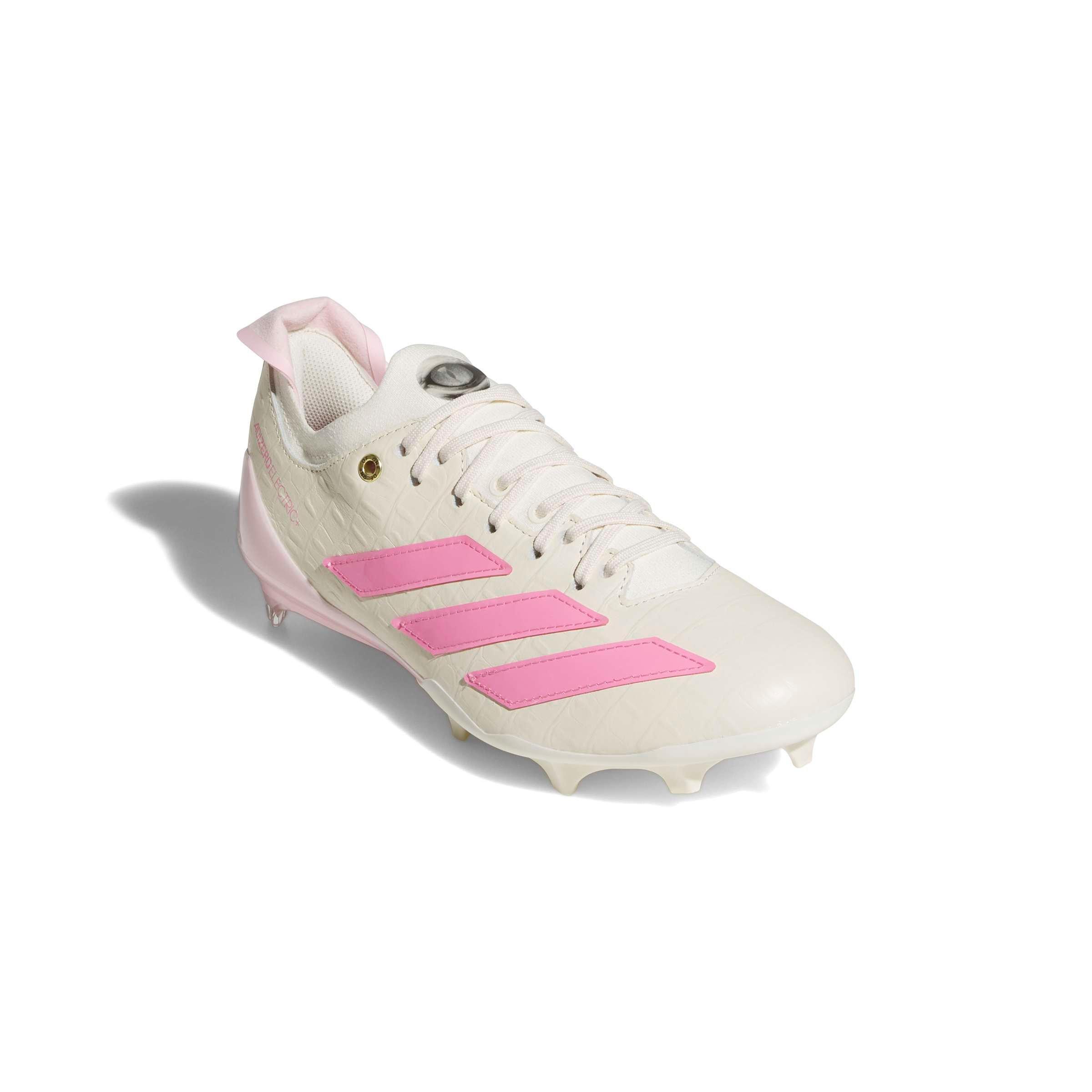 adidas Adizero Electric II "Travis Hunter" Men's Football Cleat - CREAM WHITE/BLISS PINK Thumbnail View 3