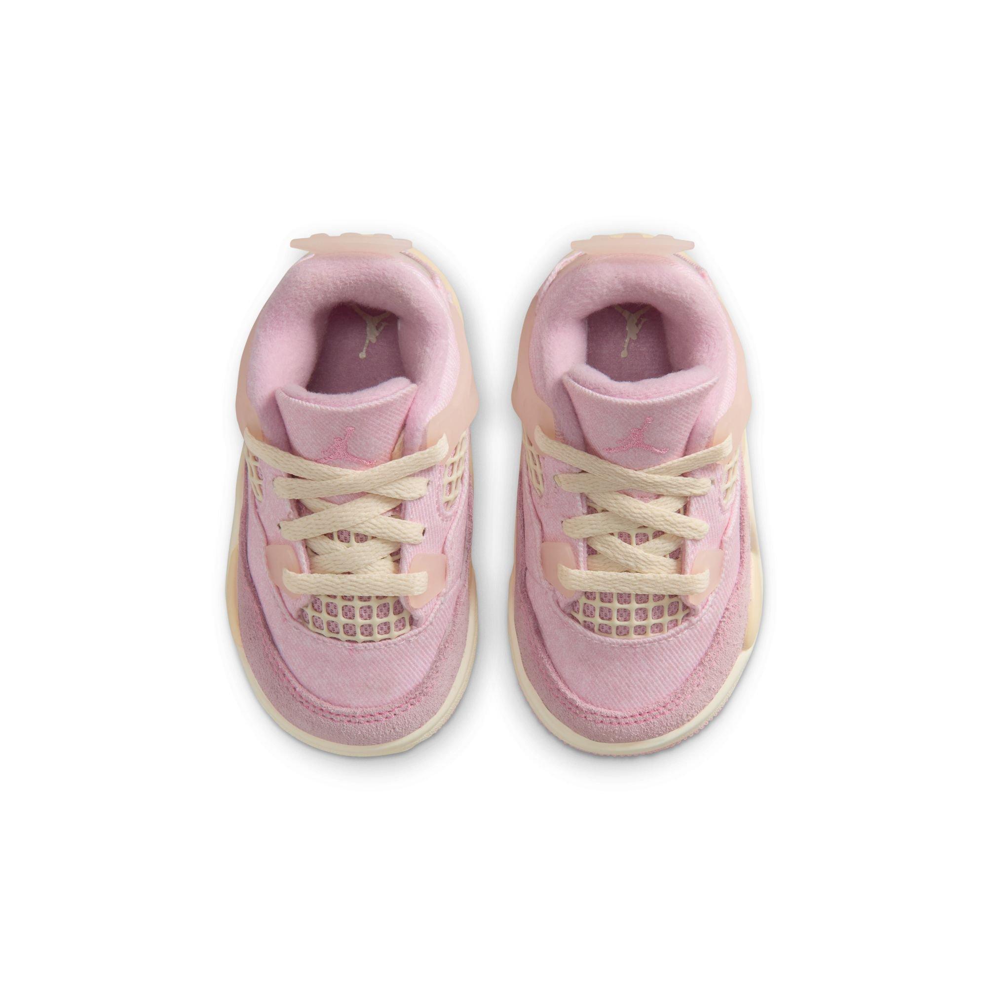 Jordan 4 Retro "Iced Carmine" Toddler Girls' Shoe - ICED CARMINE Thumbnail View 10