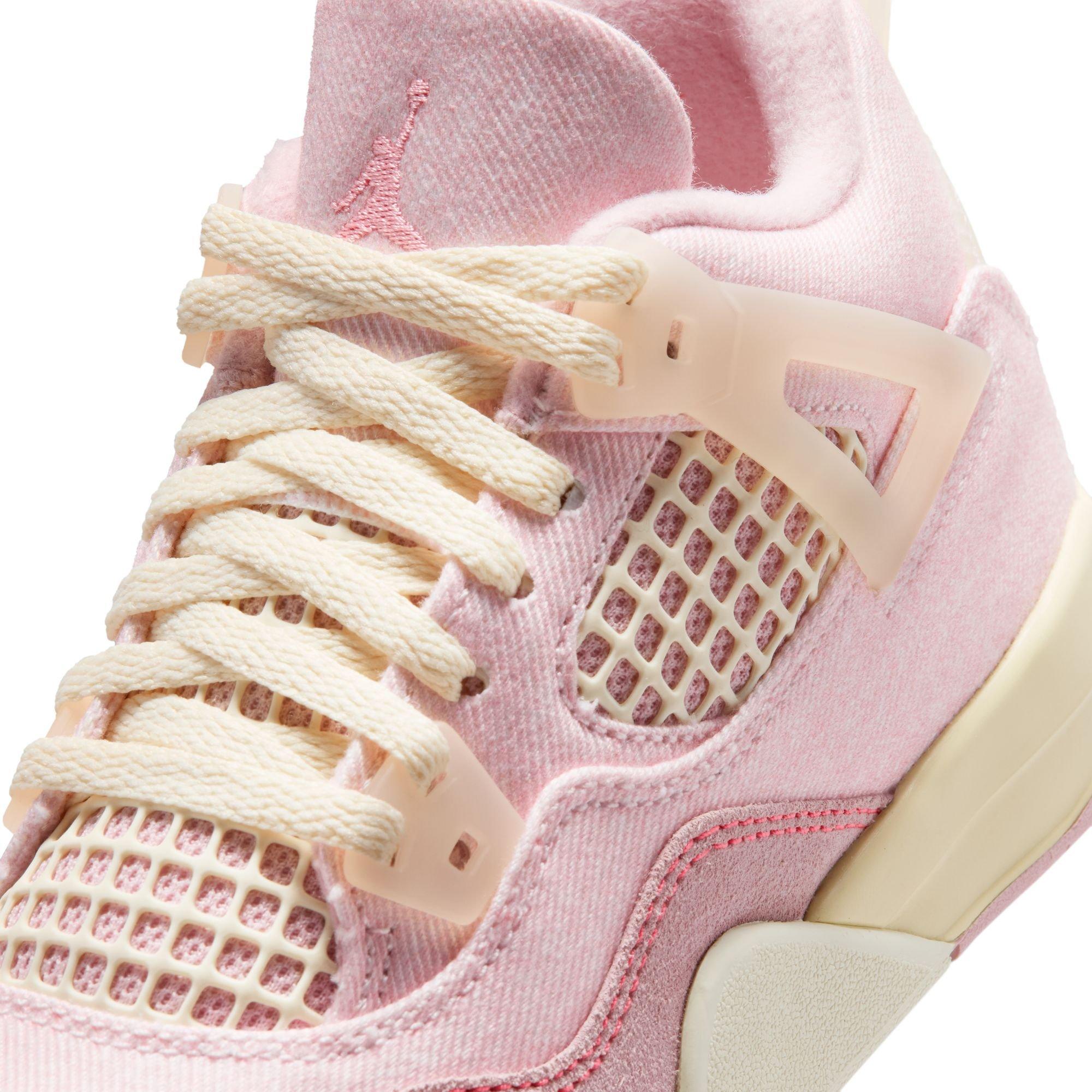 Jordan 4 Retro "Iced Carmine" Preschool Girls' Shoe - ICED CARMINE Thumbnail View 5