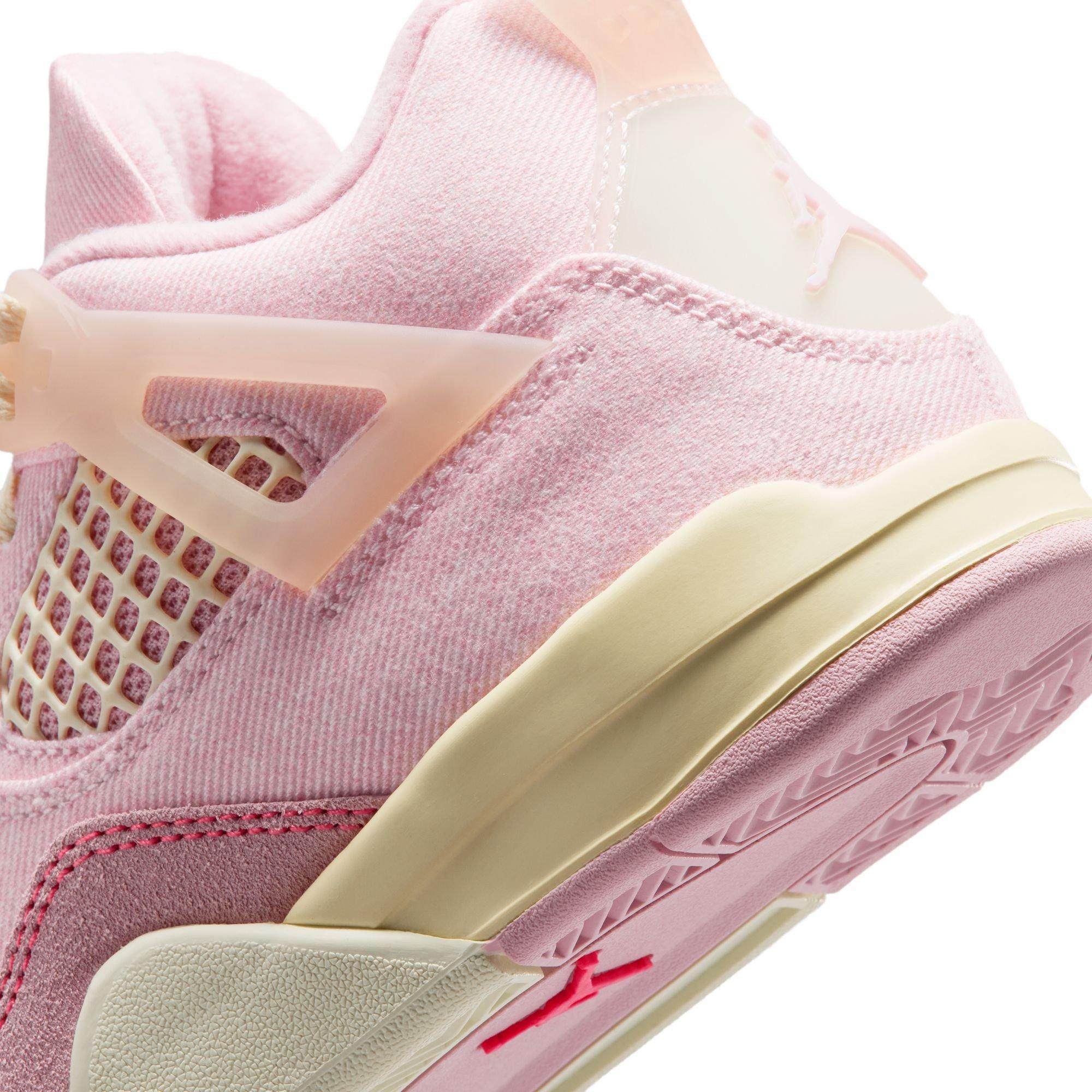 Jordan 4 Retro "Iced Carmine" Preschool Girls' Shoe - ICED CARMINE Thumbnail View 6