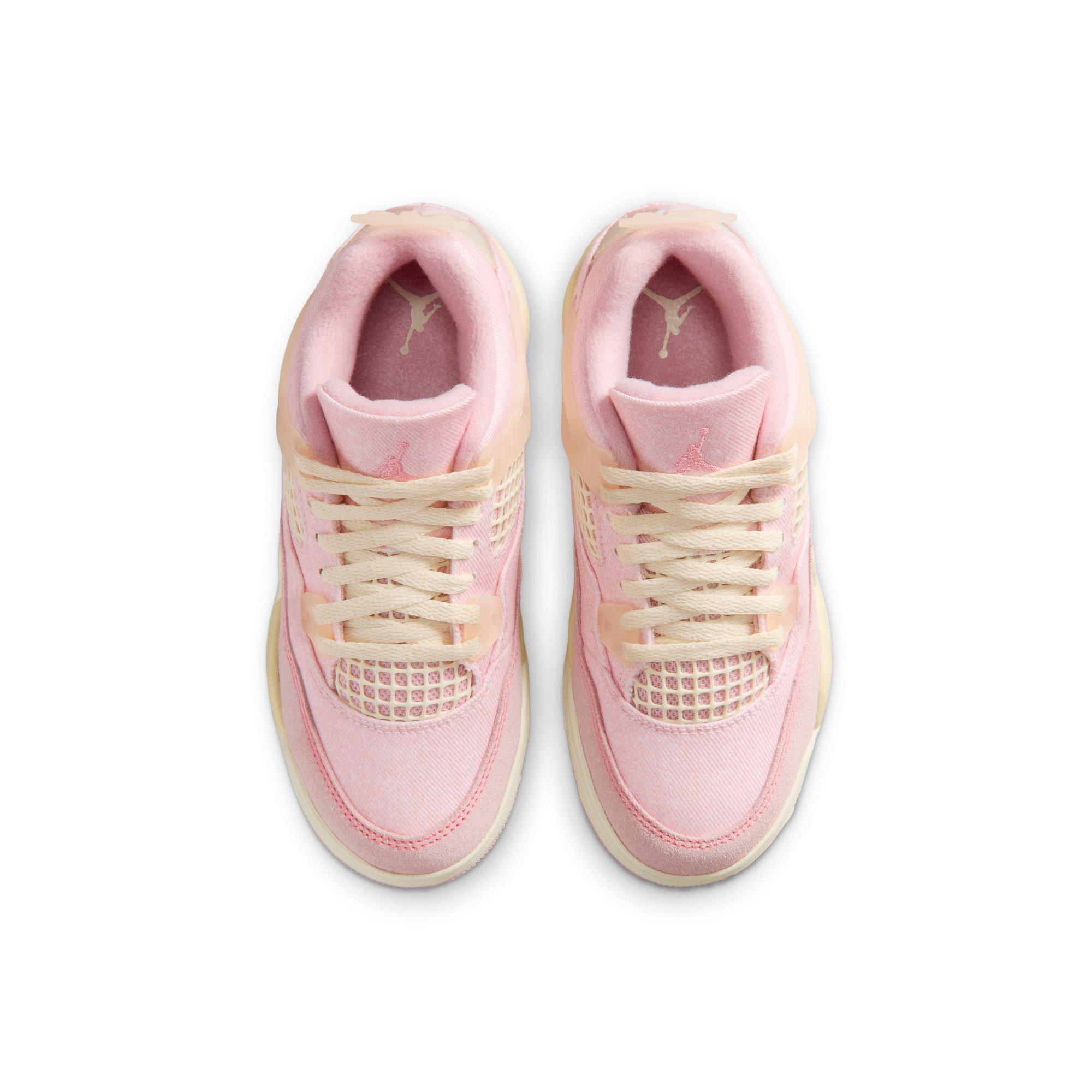Jordan 4 Retro "Iced Carmine" Preschool Girls' Shoe - ICED CARMINE Thumbnail View 11