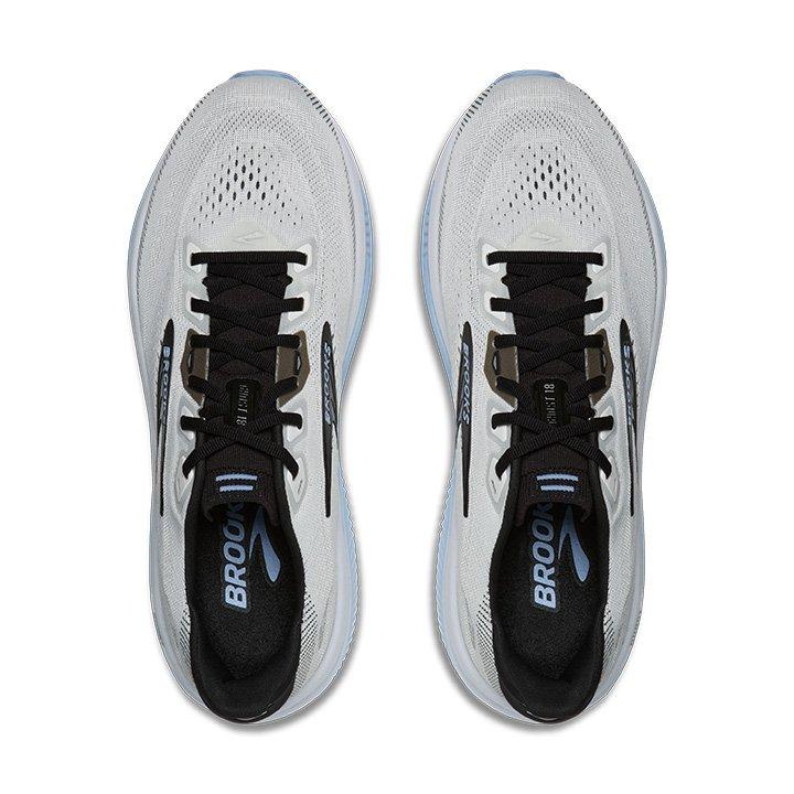 Brooks Ghost 18 "White/Black/Open Air" Men's Running Shoe - WHITE/BLACK/BLUE Thumbnail View 5
