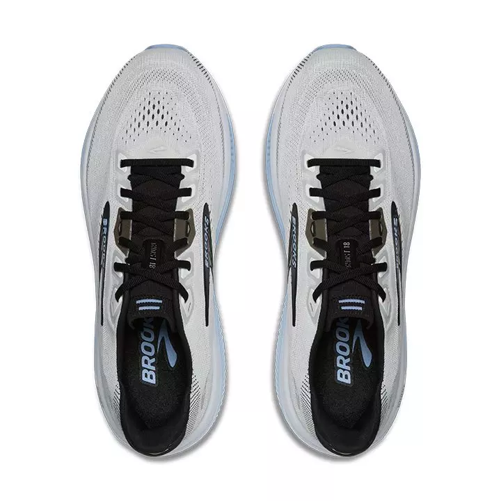 Brooks Ghost 18 "White/Black/Open Air" Men's Running Shoe - WHITE/BLACK/BLUE