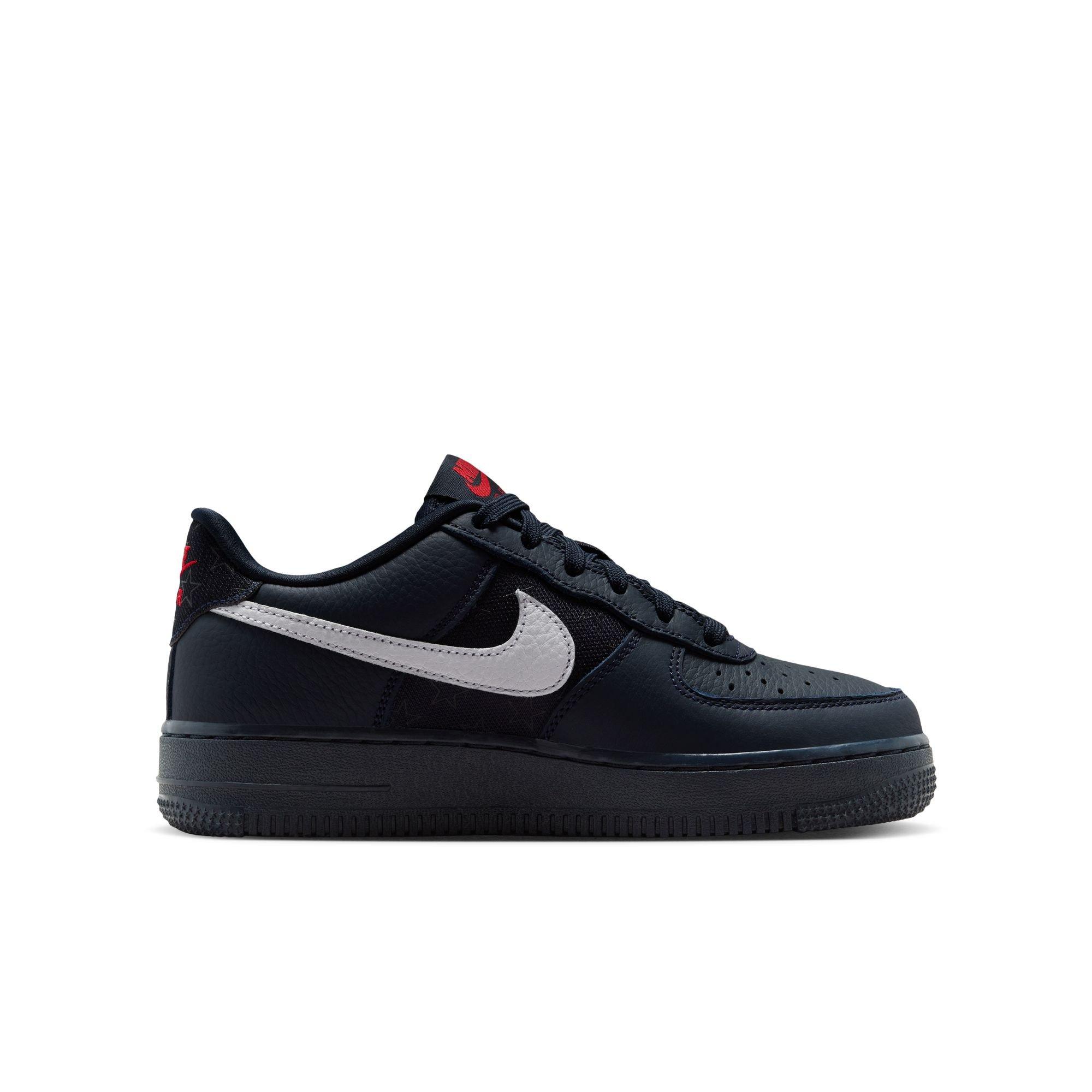 Nike Air Force 1 "Dark Obsidian" Grade School Kids' Shoe - DARK OBSIDIAN/WHITE/BLACK/UNIVERSITY RED Thumbnail View 3