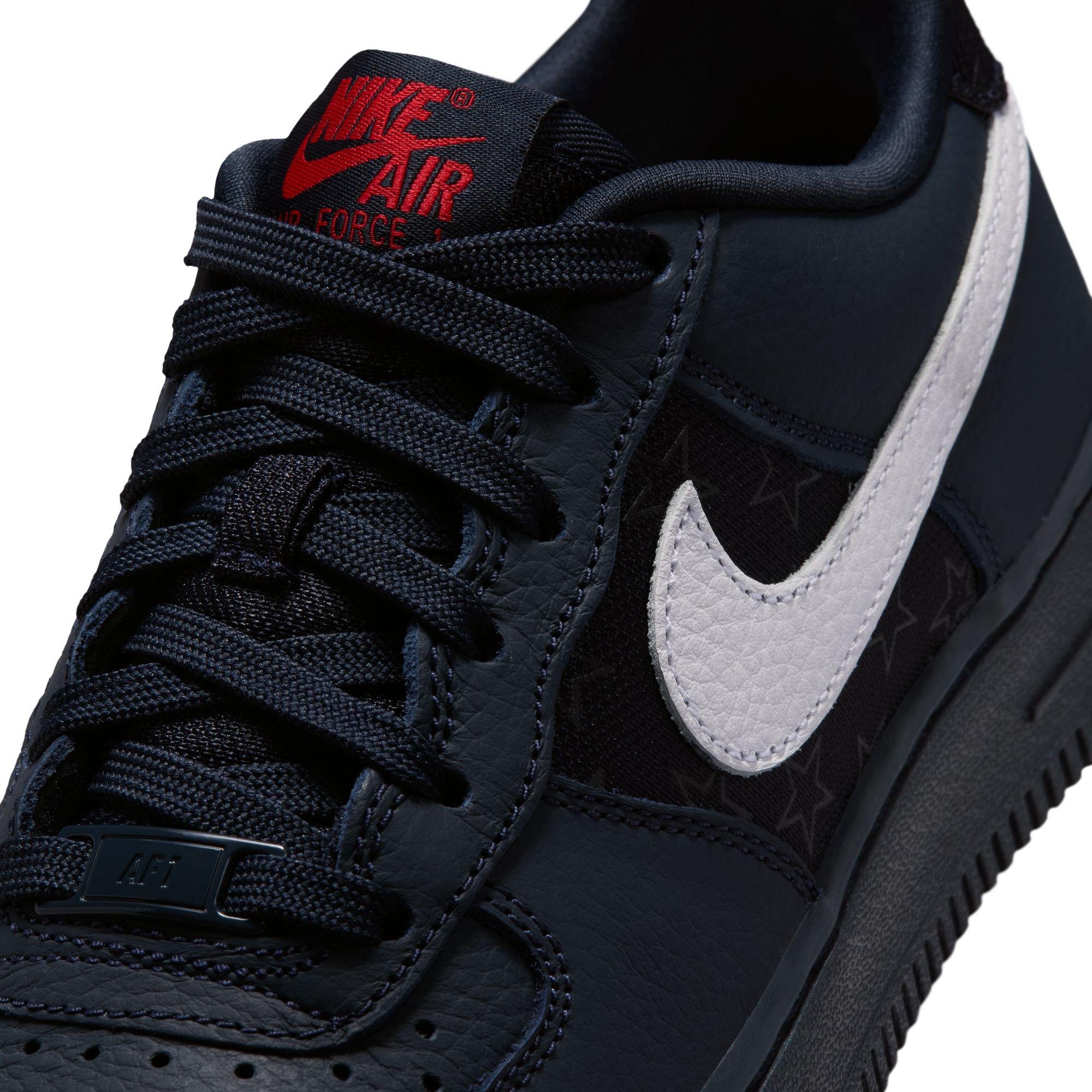 Nike Air Force 1 "Dark Obsidian" Grade School Kids' Shoe - DARK OBSIDIAN/WHITE/BLACK/UNIVERSITY RED Thumbnail View 4