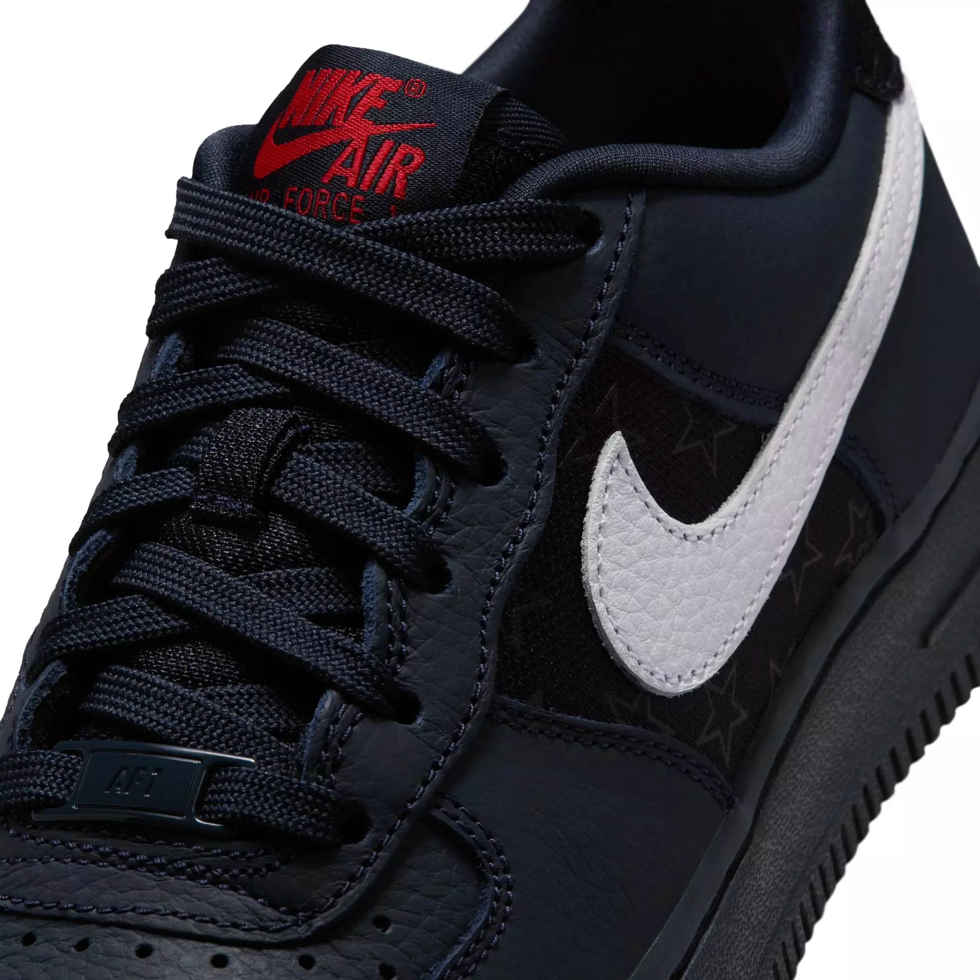 Nike Air Force 1 "Dark Obsidian" Grade School Kids' Shoe - DARK OBSIDIAN/WHITE/BLACK/UNIVERSITY RED