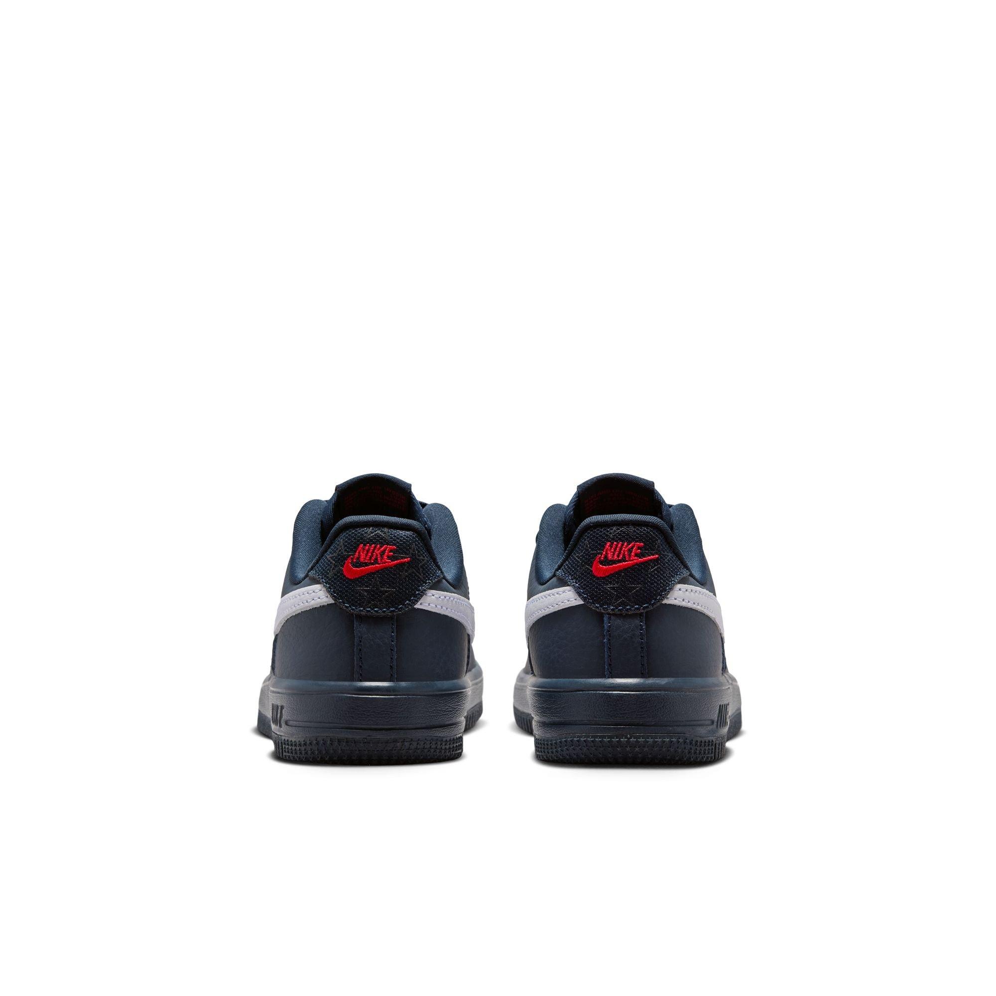 Nike Air Force 1 "Dark Obsidian" Preschool Kids' Shoe - DARK OBSIDIAN/WHITE/BLACK/UNIVERSITY RED Thumbnail View 9
