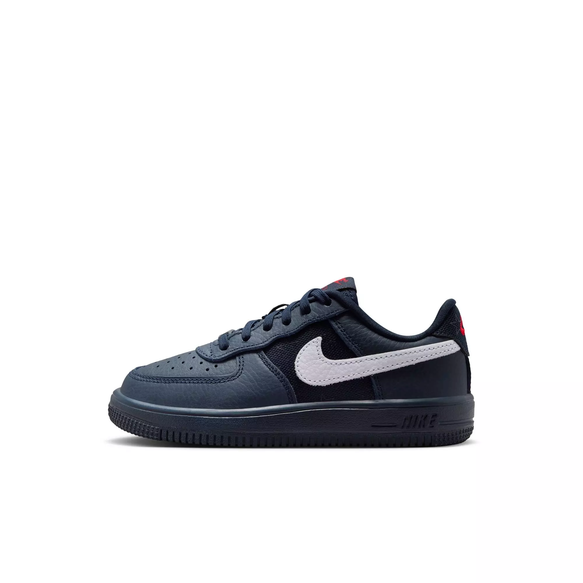 Nike Air Force 1 "Dark Obsidian" Preschool Kids' Shoe - DARK OBSIDIAN/WHITE/BLACK/UNIVERSITY RED