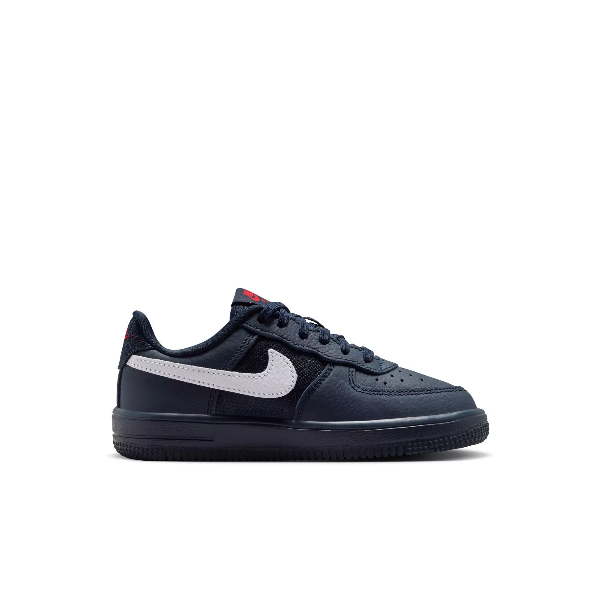 Nike Air Force 1 "Dark Obsidian" Preschool Kids' Shoe - DARK OBSIDIAN/WHITE/BLACK/UNIVERSITY RED
