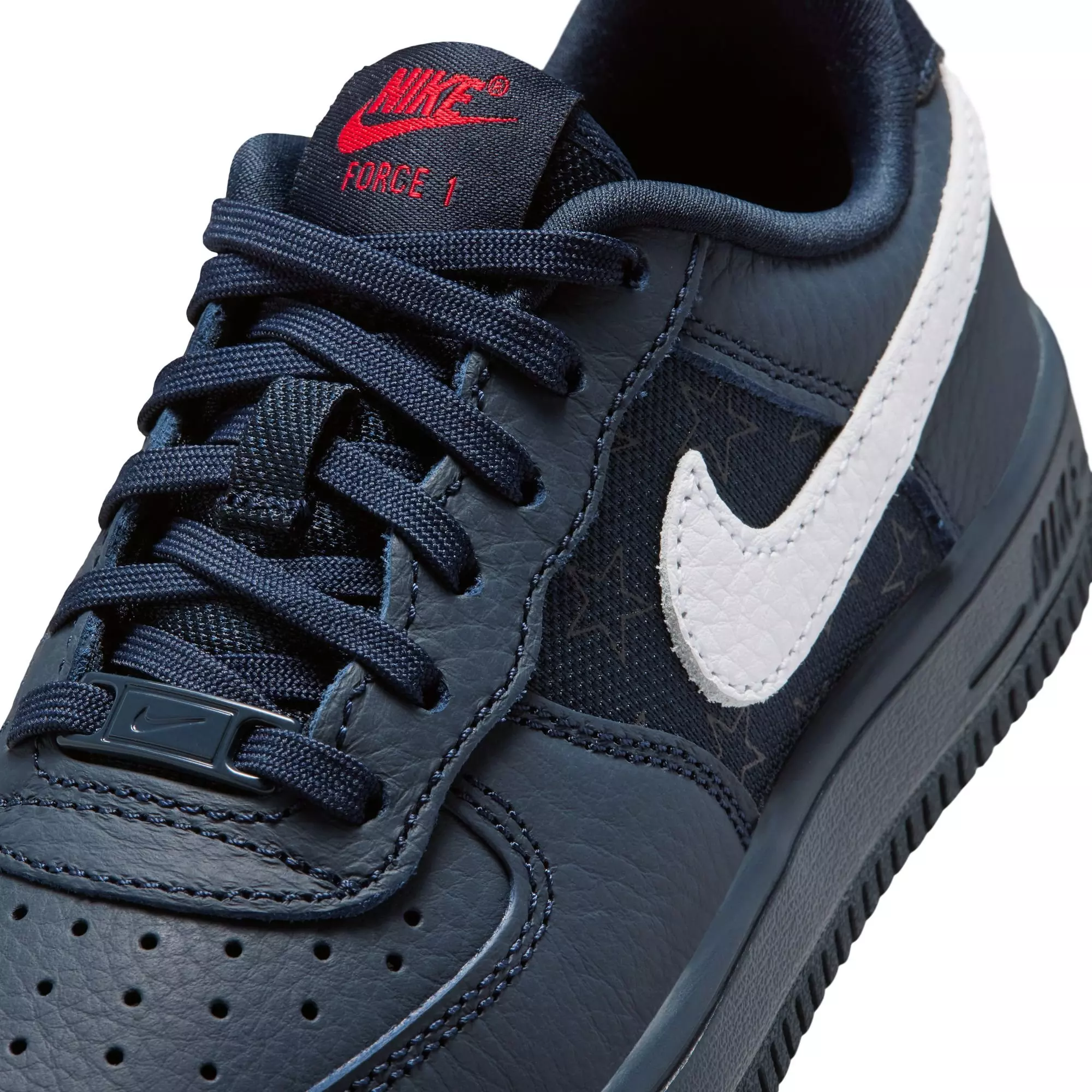 Nike Air Force 1 "Dark Obsidian" Preschool Kids' Shoe - DARK OBSIDIAN/WHITE/BLACK/UNIVERSITY RED