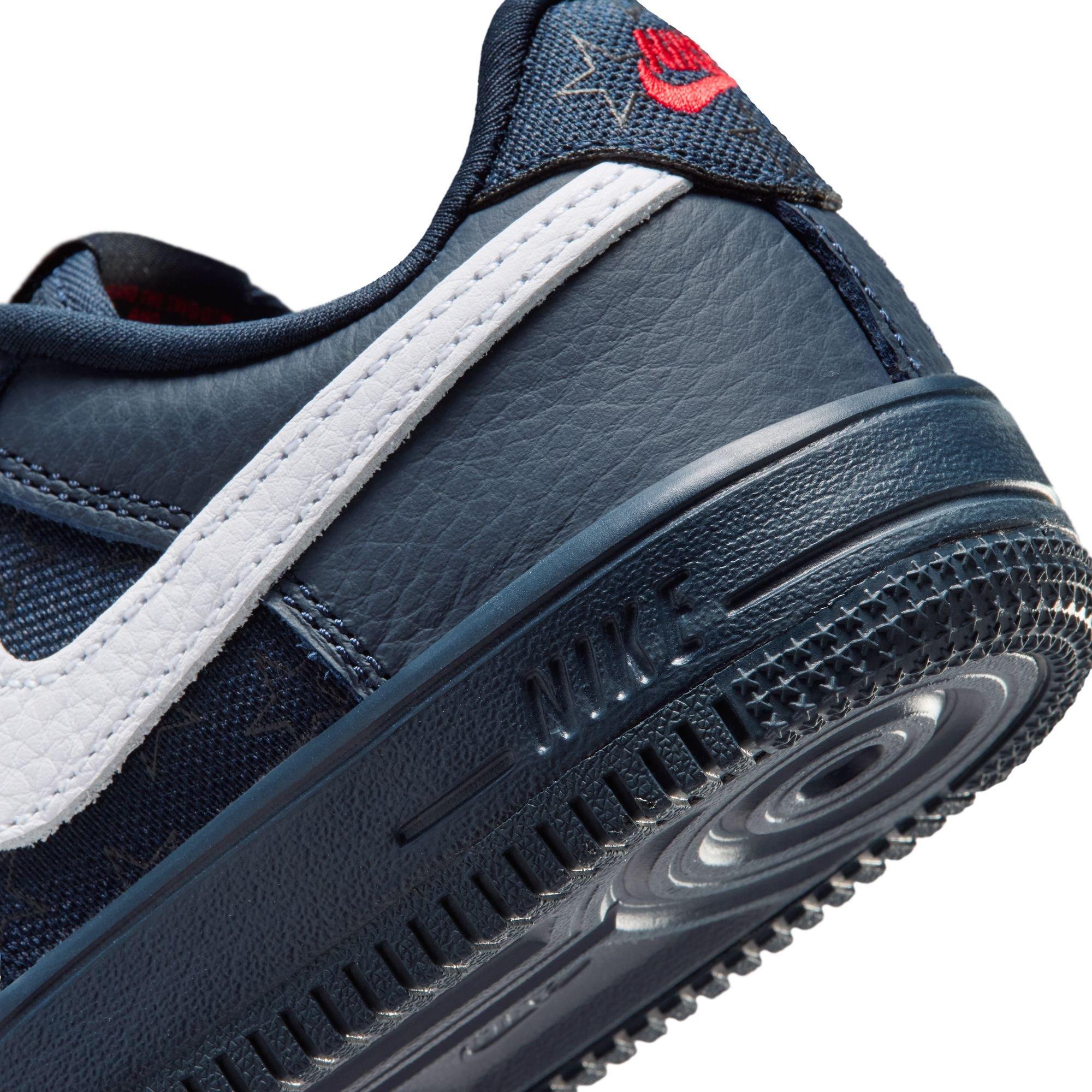 Nike Air Force 1 "Dark Obsidian" Preschool Kids' Shoe - DARK OBSIDIAN/WHITE/BLACK/UNIVERSITY RED Thumbnail View 6