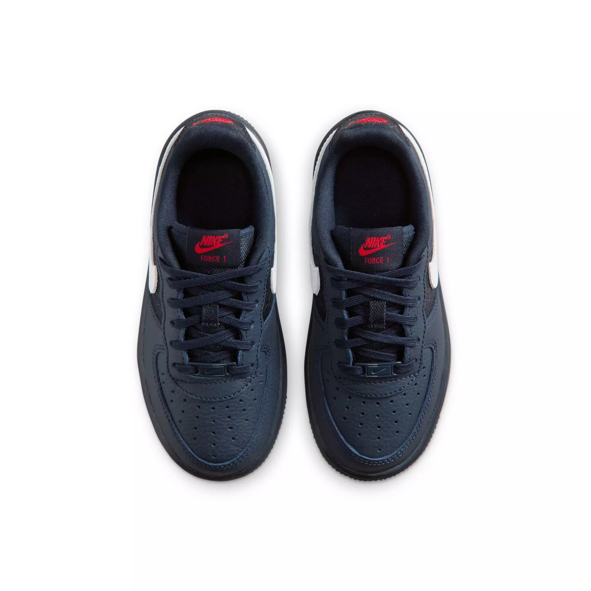 Nike Air Force 1 "Dark Obsidian" Preschool Kids' Shoe - DARK OBSIDIAN/WHITE/BLACK/UNIVERSITY RED