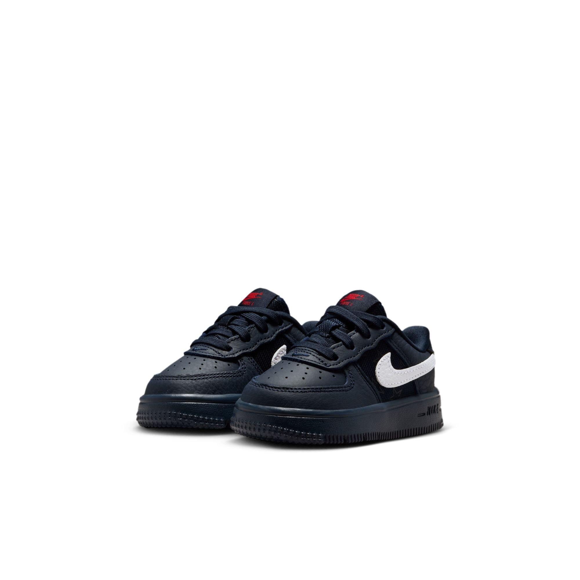 Nike Air Force 1 "Dark Obsidian" Toddler Kids' Shoe - DARK OBSIDIAN/WHITE/BLACK/UNIVERSITY RED Thumbnail View 4