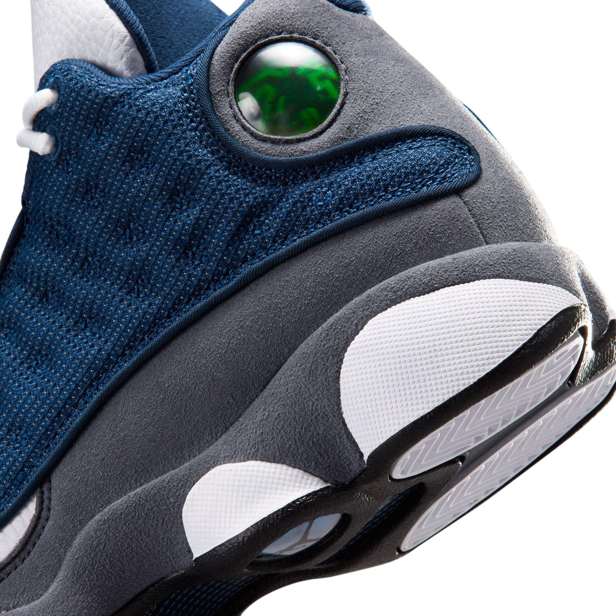 Jordan 13 Retro "Navy and Flint Grey" Grade School Kids' Shoe - NAVY/UNIVERSITY BLUE/FLINT GREY/WHITE