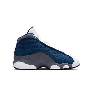 Jordan 13 Retro "Navy and Flint Grey" Grade School Kids' Shoe - NAVY/UNIVERSITY BLUE/FLINT GREY/WHITE
