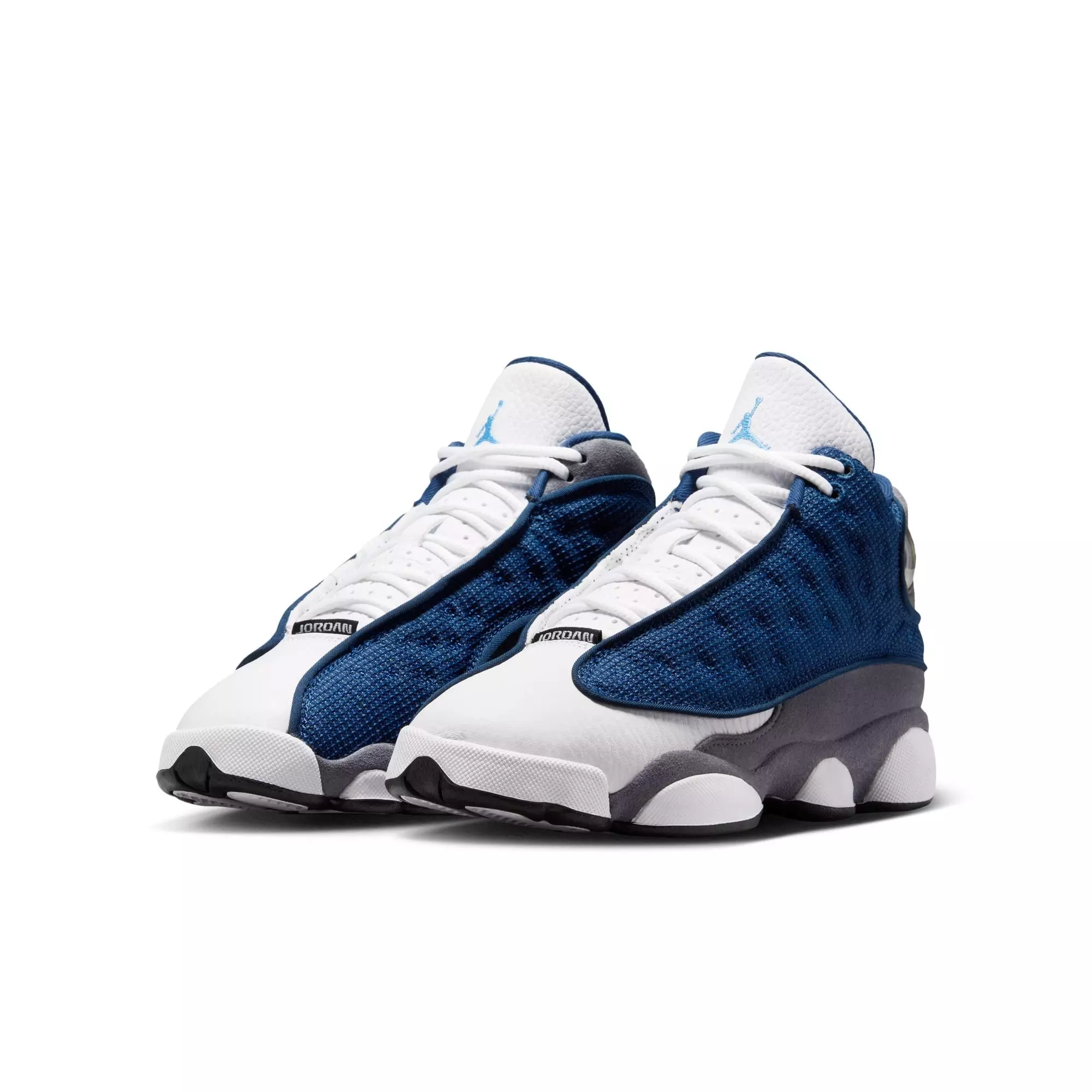 Jordan 13 Retro "Navy and Flint Grey" Grade School Kids' Shoe - NAVY/UNIVERSITY BLUE/FLINT GREY/WHITE