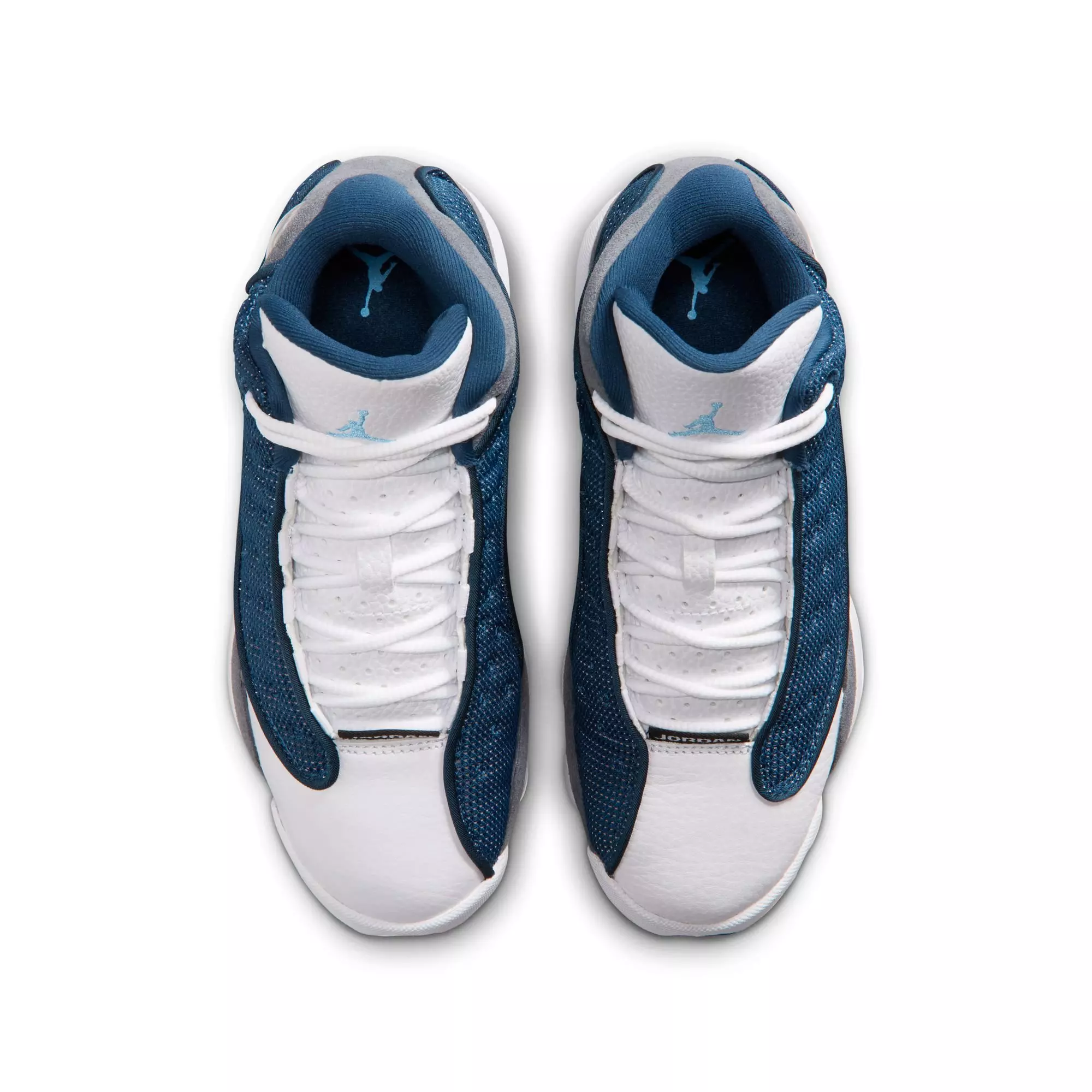 Jordan 13 Retro "Navy and Flint Grey" Grade School Kids' Shoe - NAVY/UNIVERSITY BLUE/FLINT GREY/WHITE