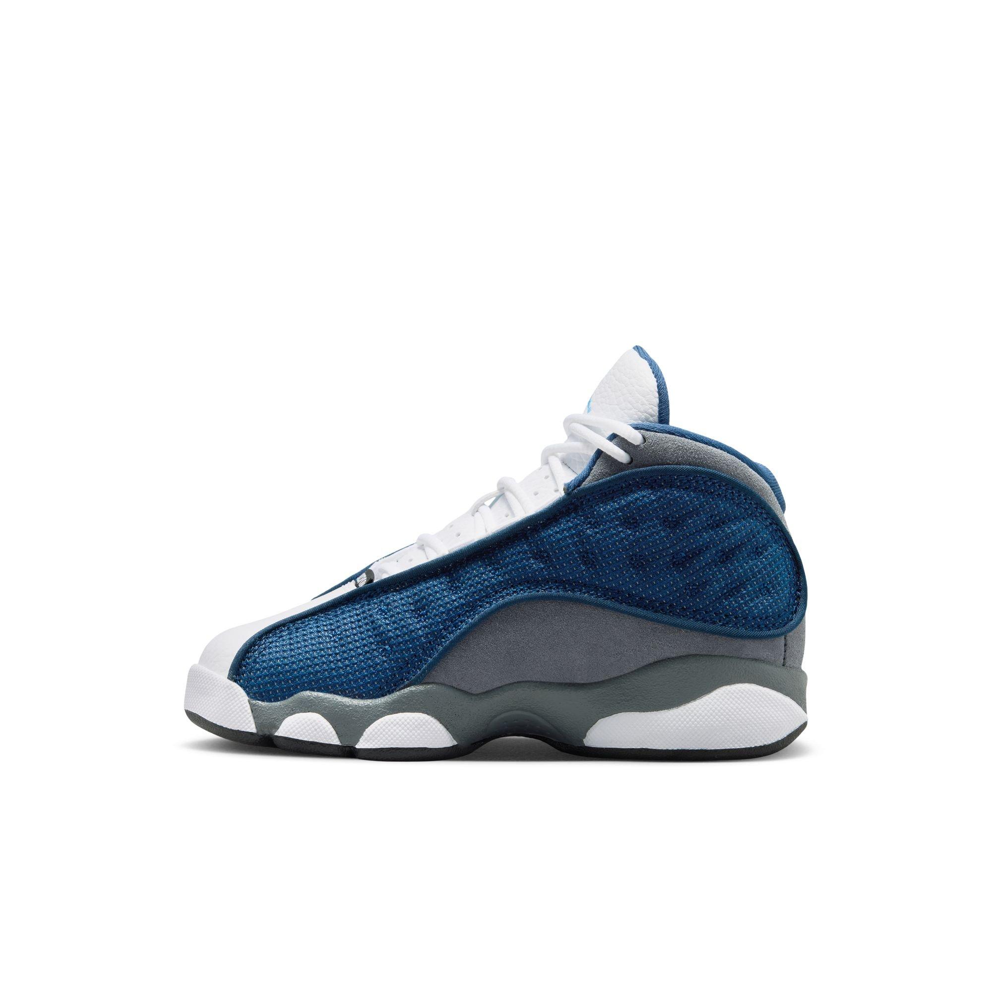 Jordan 13 Retro "Navy and Flint Grey" Preschool Kids' Shoe - NAVY/UNIVERSITY BLUE/FLINT GREY/WHITE