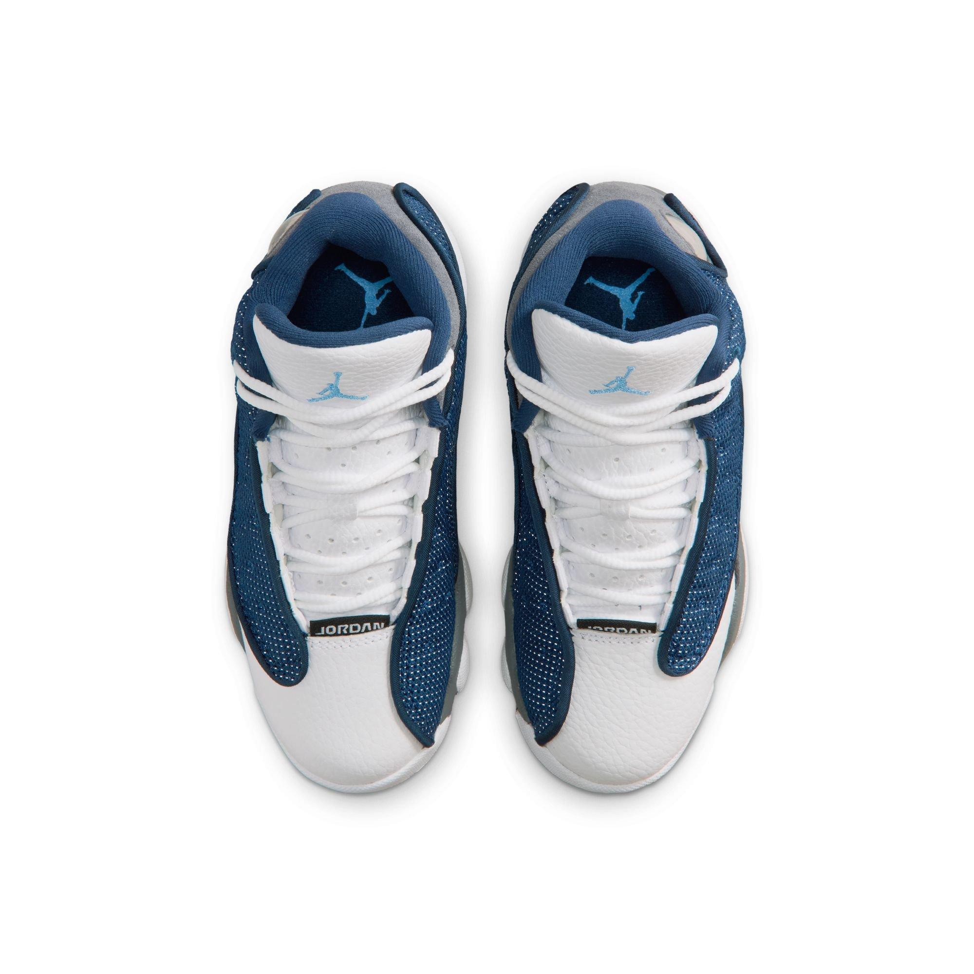 Jordan 13 Retro "Navy and Flint Grey" Preschool Kids' Shoe - NAVY/UNIVERSITY BLUE/FLINT GREY/WHITE