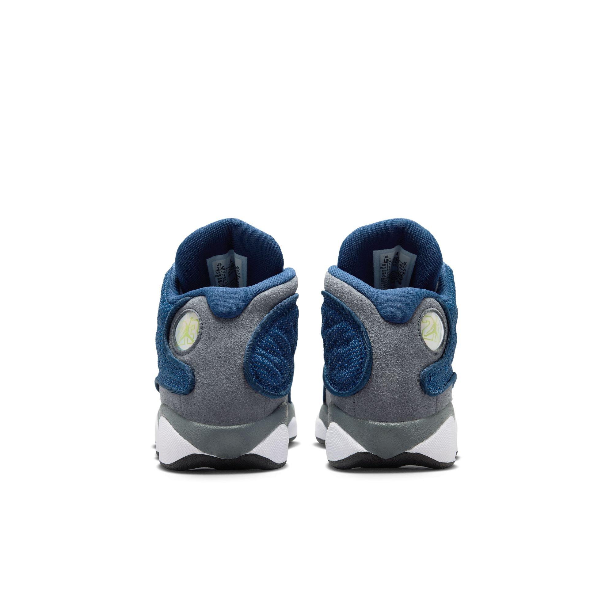 Jordan 13 Retro "Navy and Flint Grey" Preschool Kids' Shoe - NAVY/UNIVERSITY BLUE/FLINT GREY/WHITE