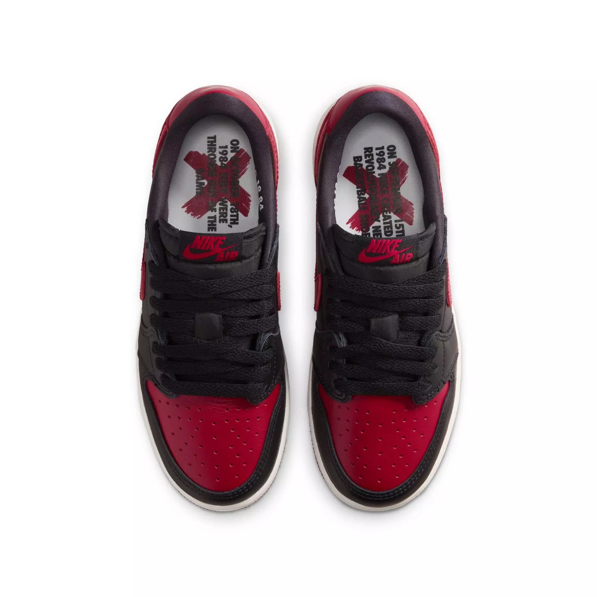 Jordan 1 Low OG "Banned" Grade School Kids' Shoe - BLACK/VARSITY RED/SUMMIT WHITE
