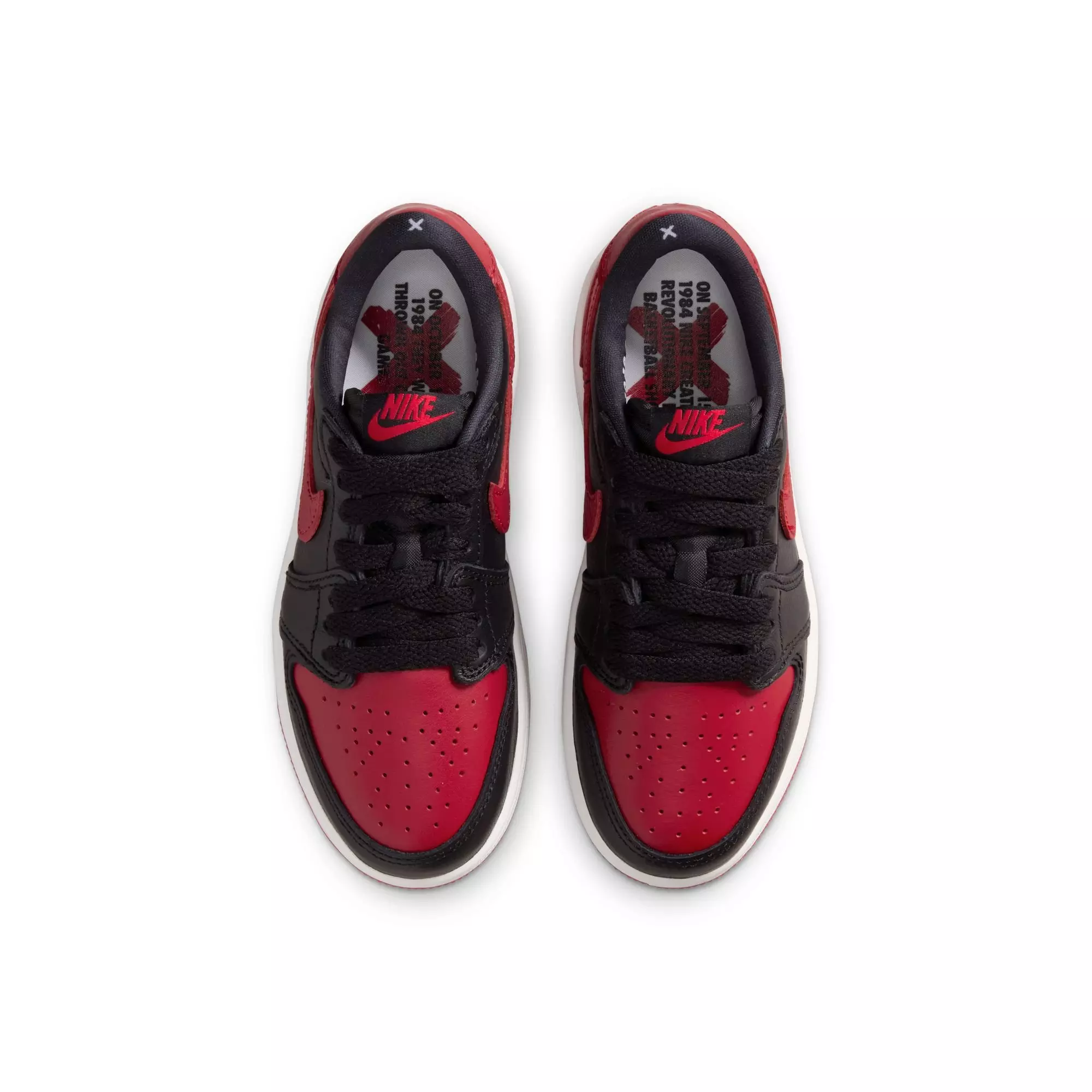 Jordan 1 Low OG "Banned" Preschool Kids' Shoe - BLACK/VARSITY RED/SUMMIT WHITE