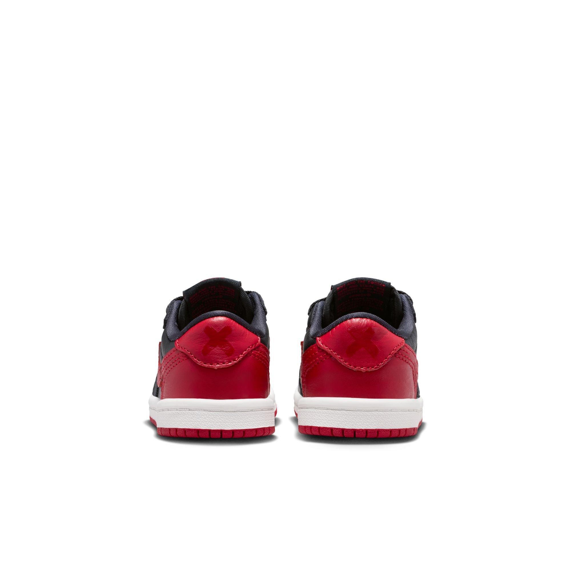 Jordan 1 Low OG "Banned" Toddler Kids' Shoe - BLACK/VARSITY RED/SUMMIT WHITE Thumbnail View 9
