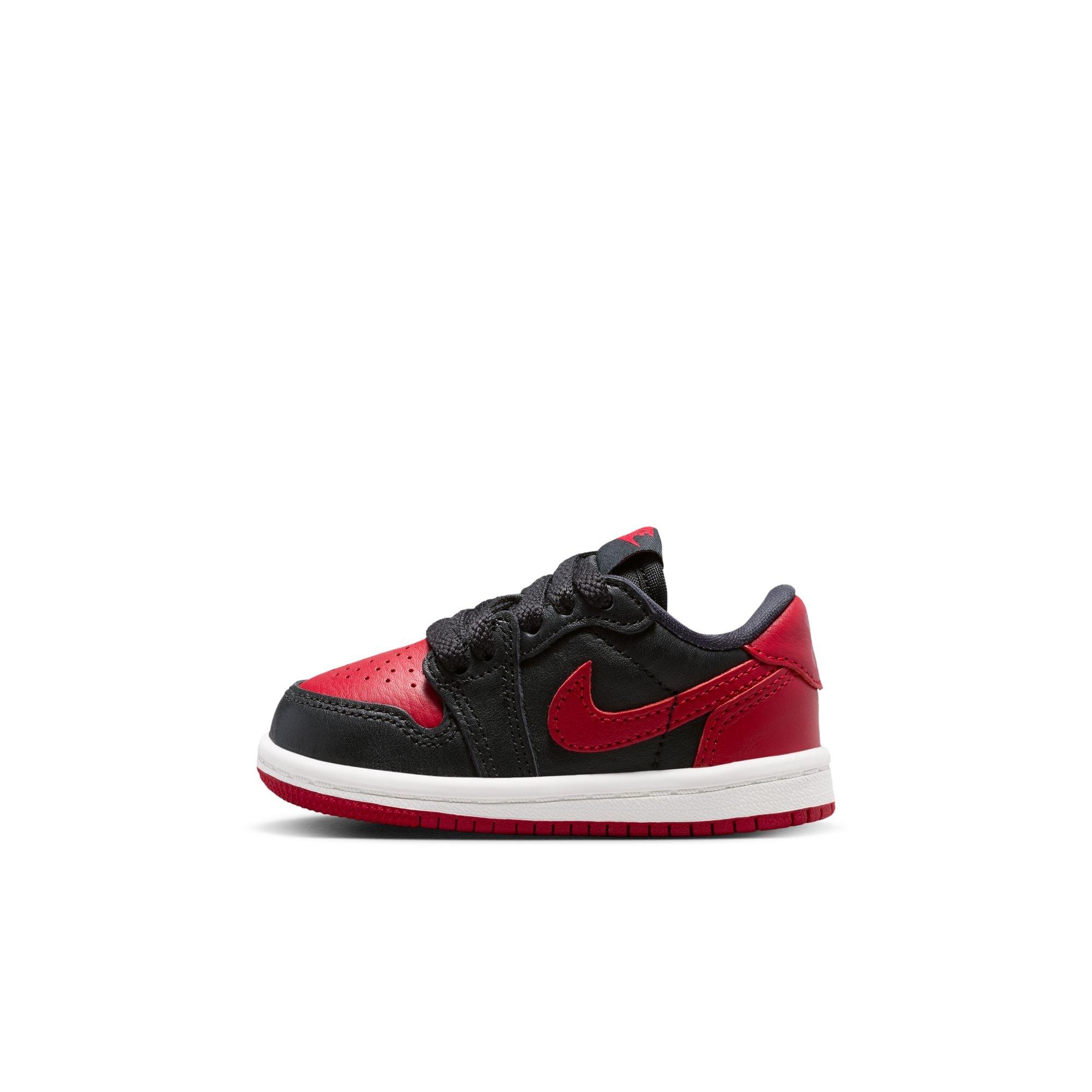 Jordan 1 Low OG "Banned" Toddler Kids' Shoe - BLACK/VARSITY RED/SUMMIT WHITE Thumbnail View 7