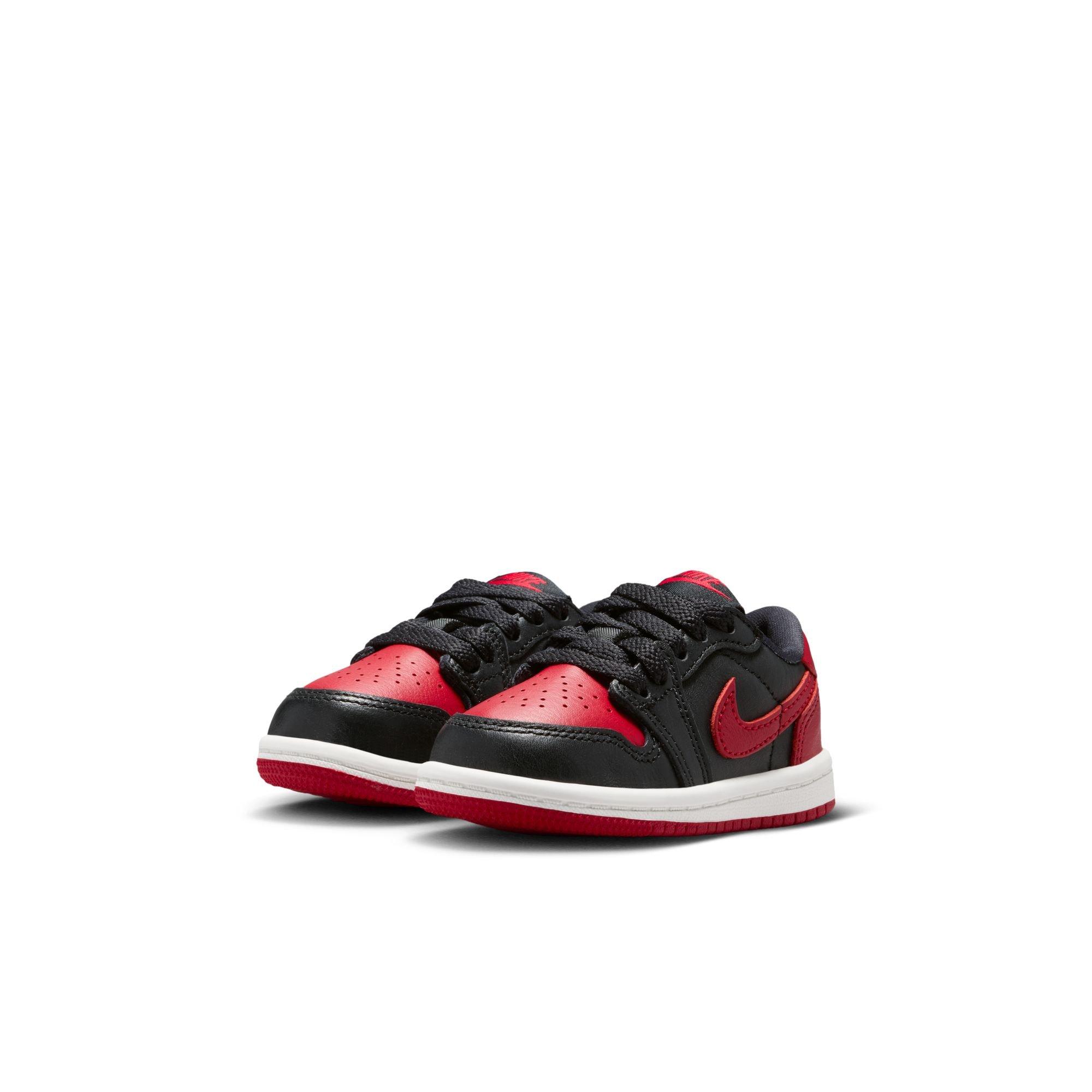 Jordan 1 Low OG "Banned" Toddler Kids' Shoe - BLACK/VARSITY RED/SUMMIT WHITE Thumbnail View 4