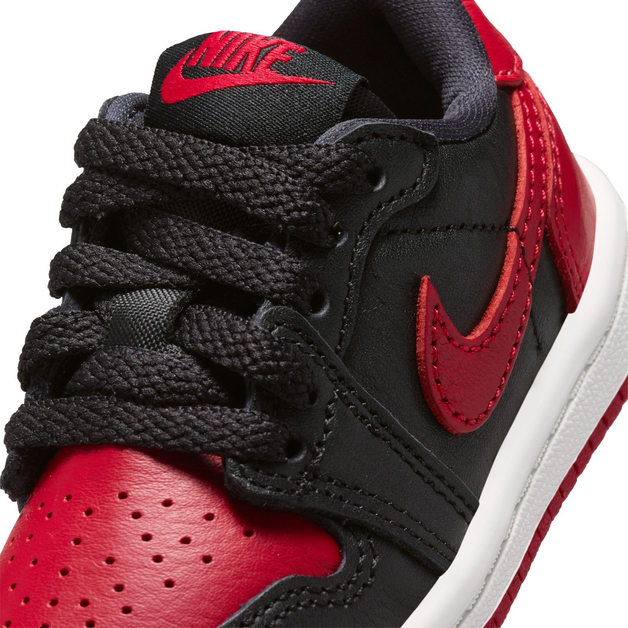 Jordan 1 Low OG "Banned" Toddler Kids' Shoe - BLACK/VARSITY RED/SUMMIT WHITE Thumbnail View 5