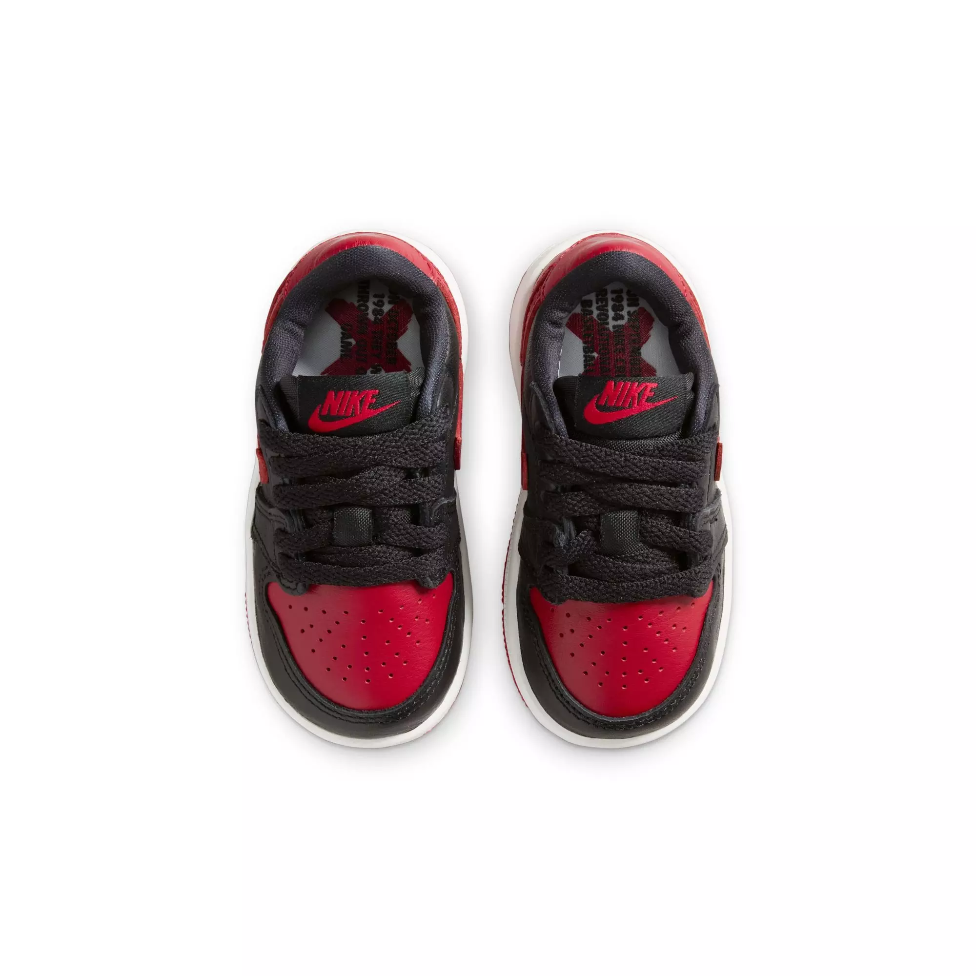 Jordan 1 Low OG "Banned" Toddler Kids' Shoe - BLACK/VARSITY RED/SUMMIT WHITE