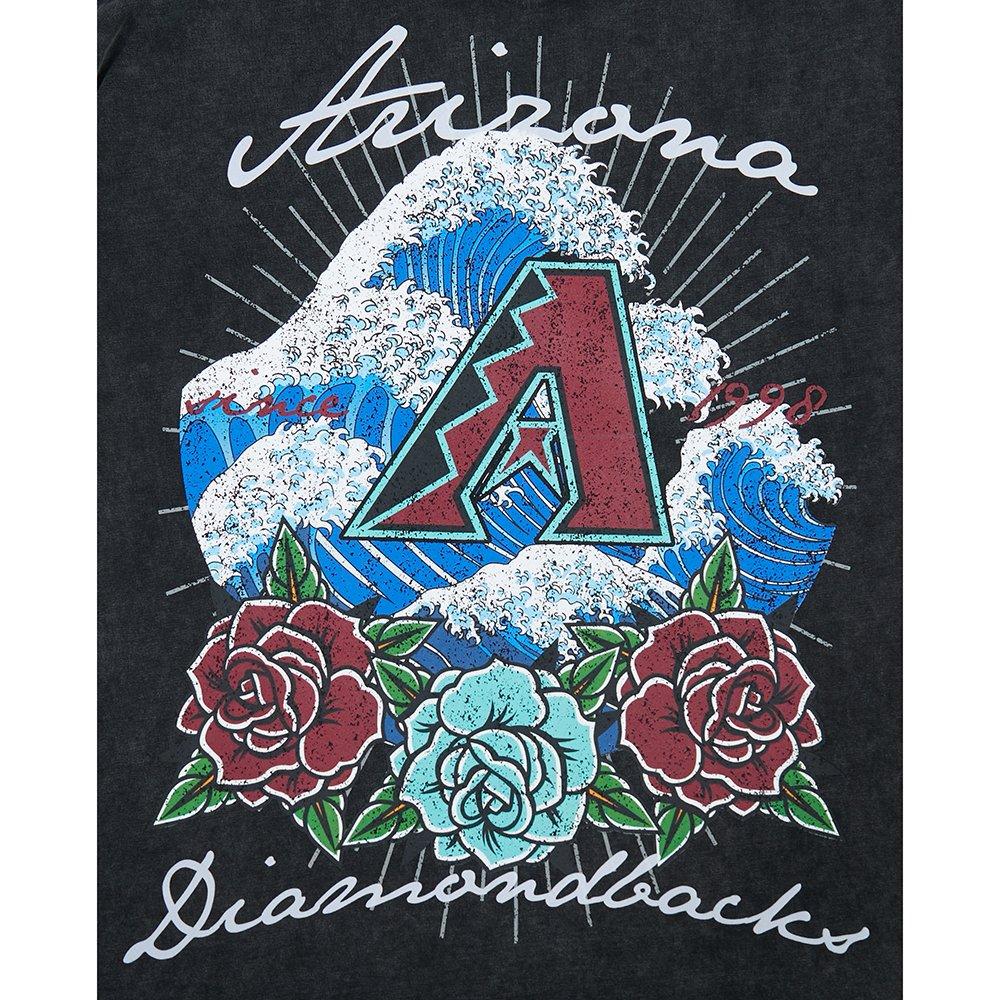 Pro Standard Arizona Diamondbacks Waves Roses Tee Shirt-Black - BLACK Thumbnail View 5