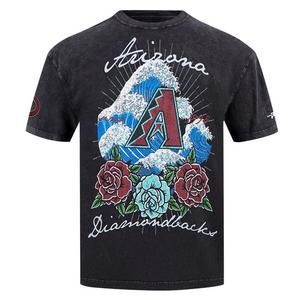 Pro Standard Arizona Diamondbacks Waves Roses Tee Shirt-Black