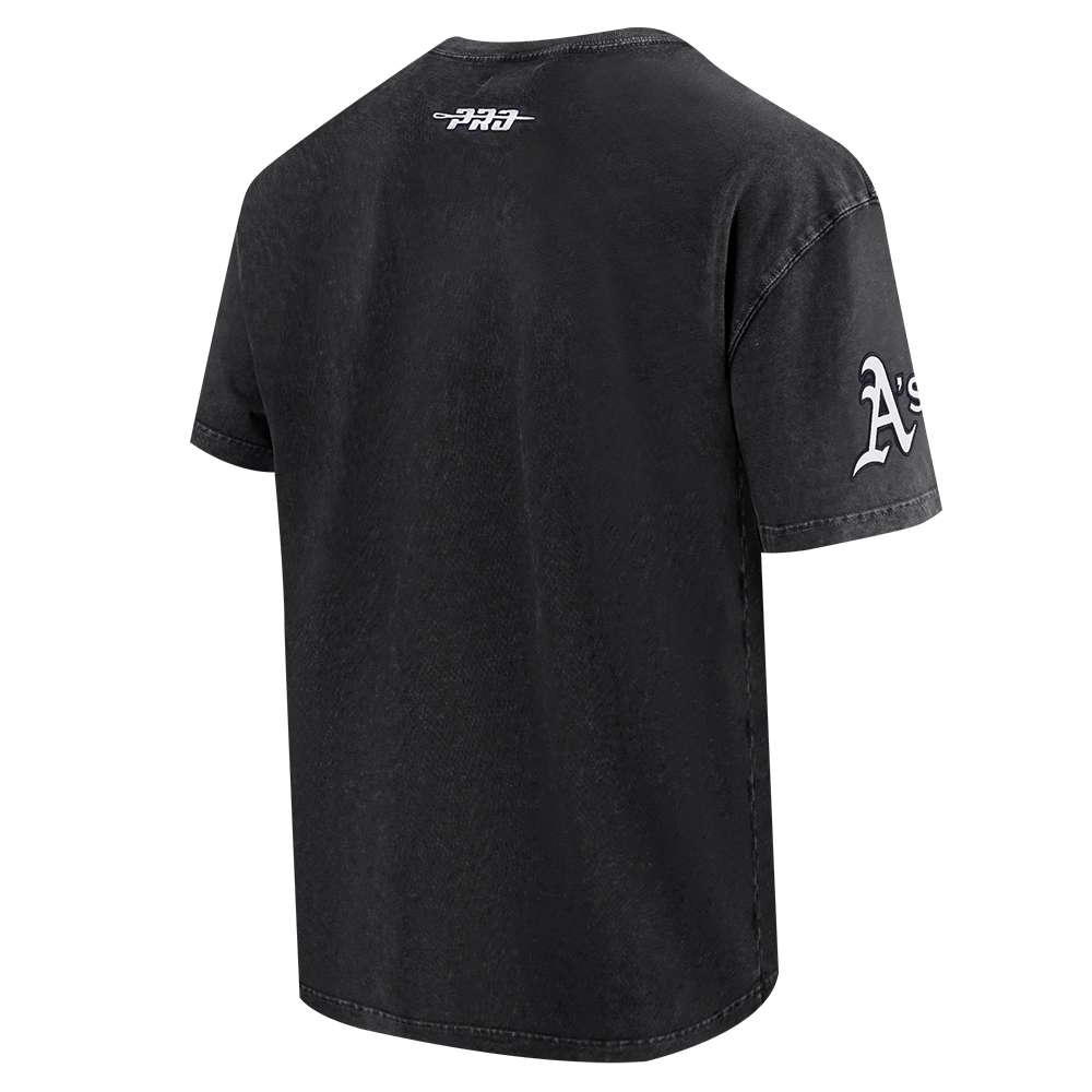 Pro Standard Oakland Athletics Waves Roses Tee Shirt-Black - BLACK Thumbnail View 4