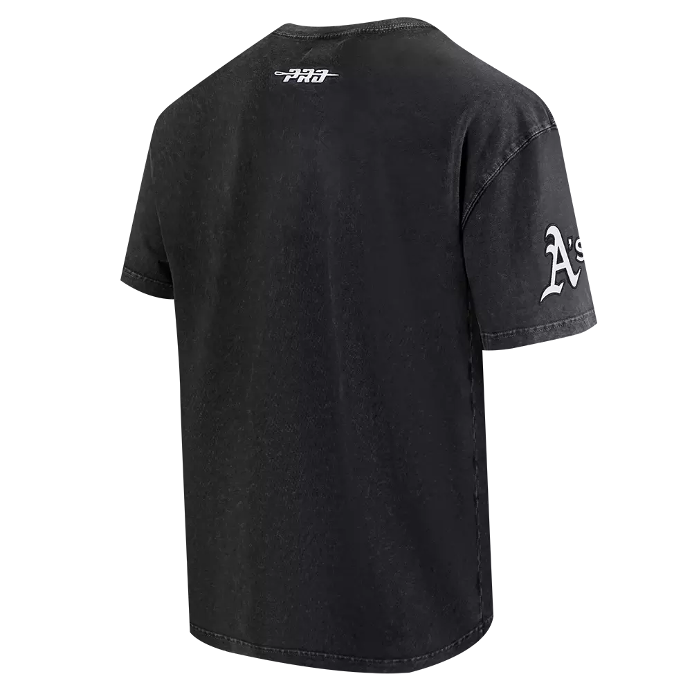 Pro Standard Oakland Athletics Waves Roses Tee Shirt-Black - BLACK