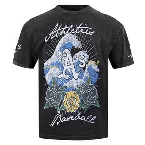 Pro Standard Oakland Athletics Waves Roses Tee Shirt-Black