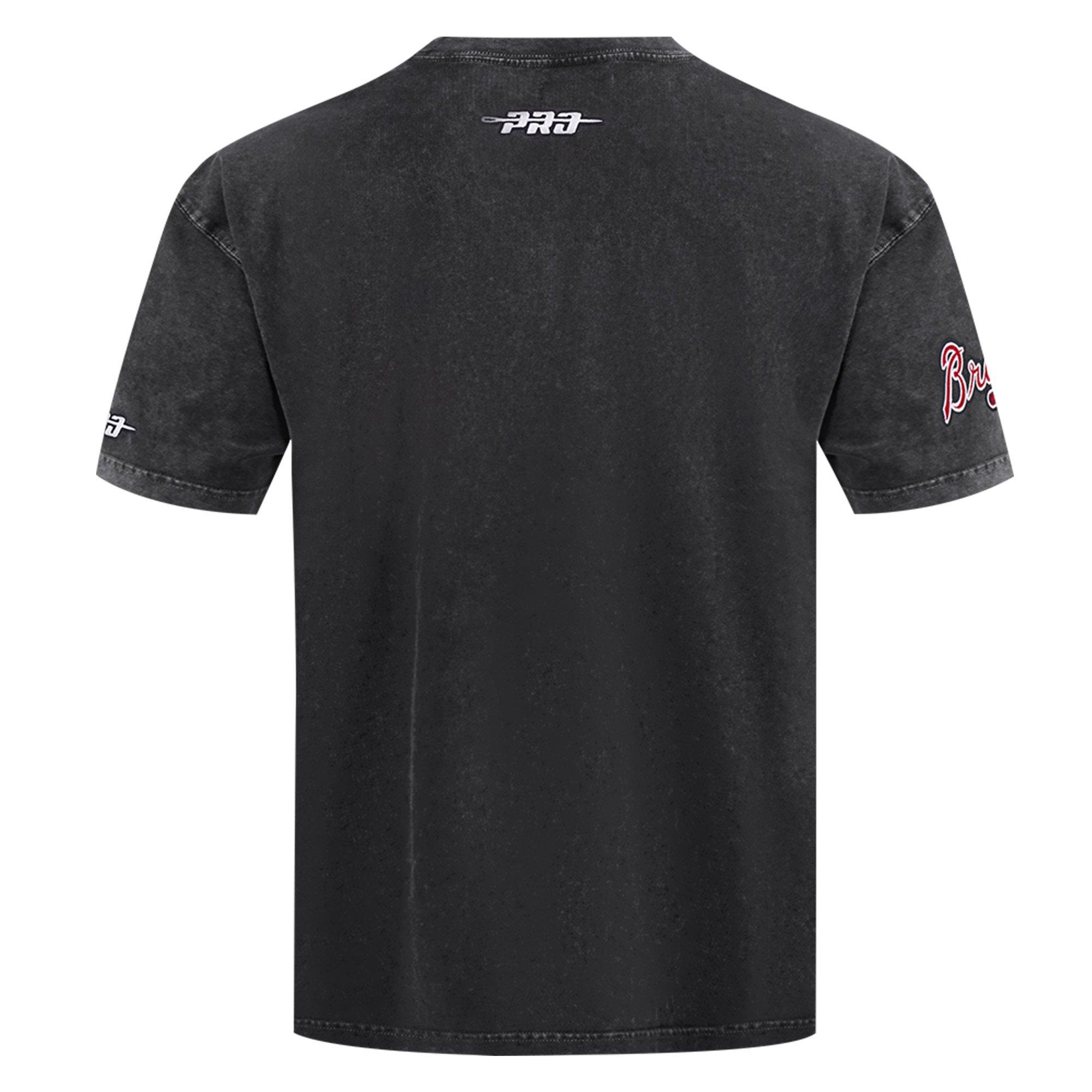 Pro Standard Atlanta Braves Waves Roses Tee Shirt-Black - BLACK Thumbnail View 2
