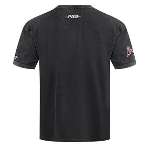 Pro Standard Atlanta Braves Waves Roses Tee Shirt-Black