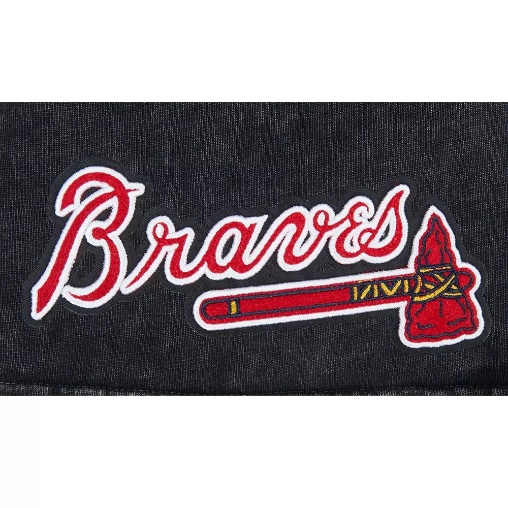 Pro Standard Atlanta Braves Waves Roses Tee Shirt-Black - BLACK