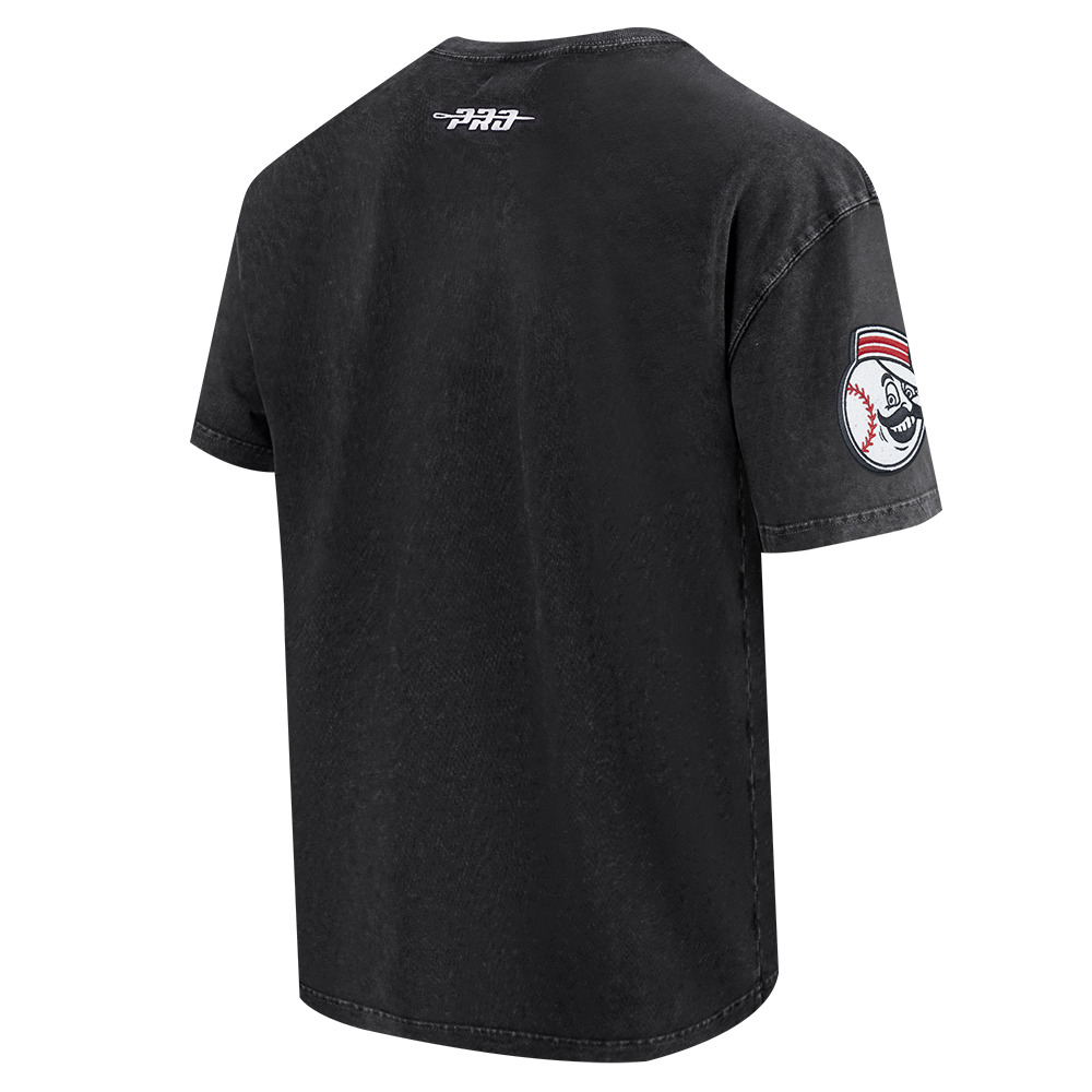 Pro Standard Cincinnati Reds Waves Roses Tee Shirt-Black - BLACK Thumbnail View 4